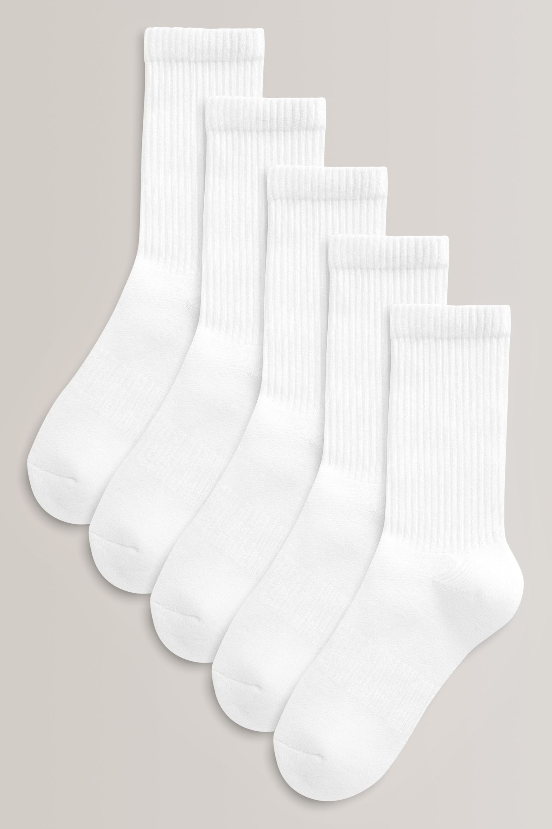 Next Sportsocken 5 x Gerippte Socken mit gepolstertem Fußbett (5-Paar)