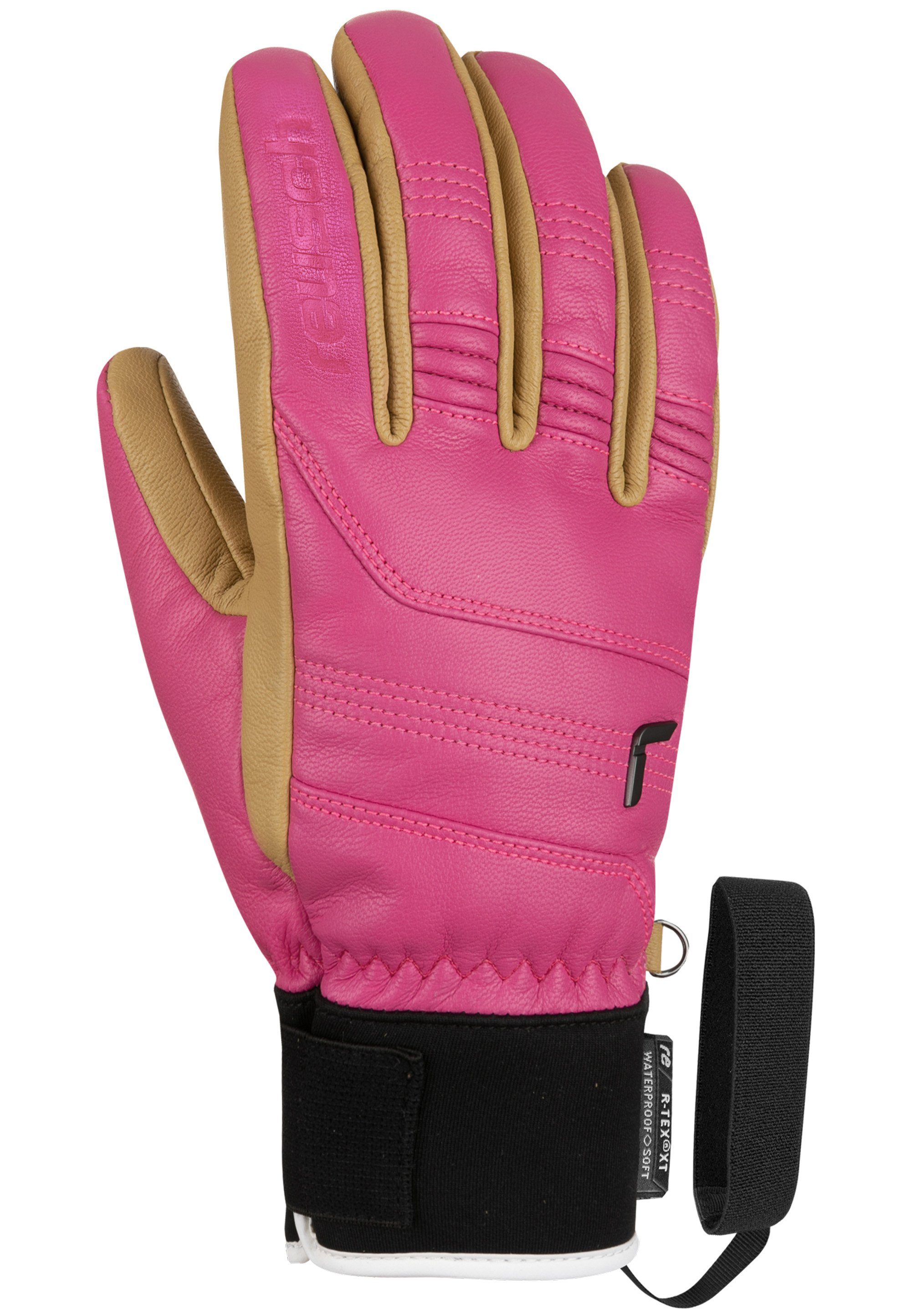 Highland braun-rosa Skihandschuhe XT Reusch aus wasserdichtem und atmungsaktivem Material R-TEX®