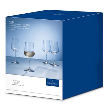 Villeroy & Boch Weißweinglas Ovid Weißweingläser 380 ml 4er Set, Glas