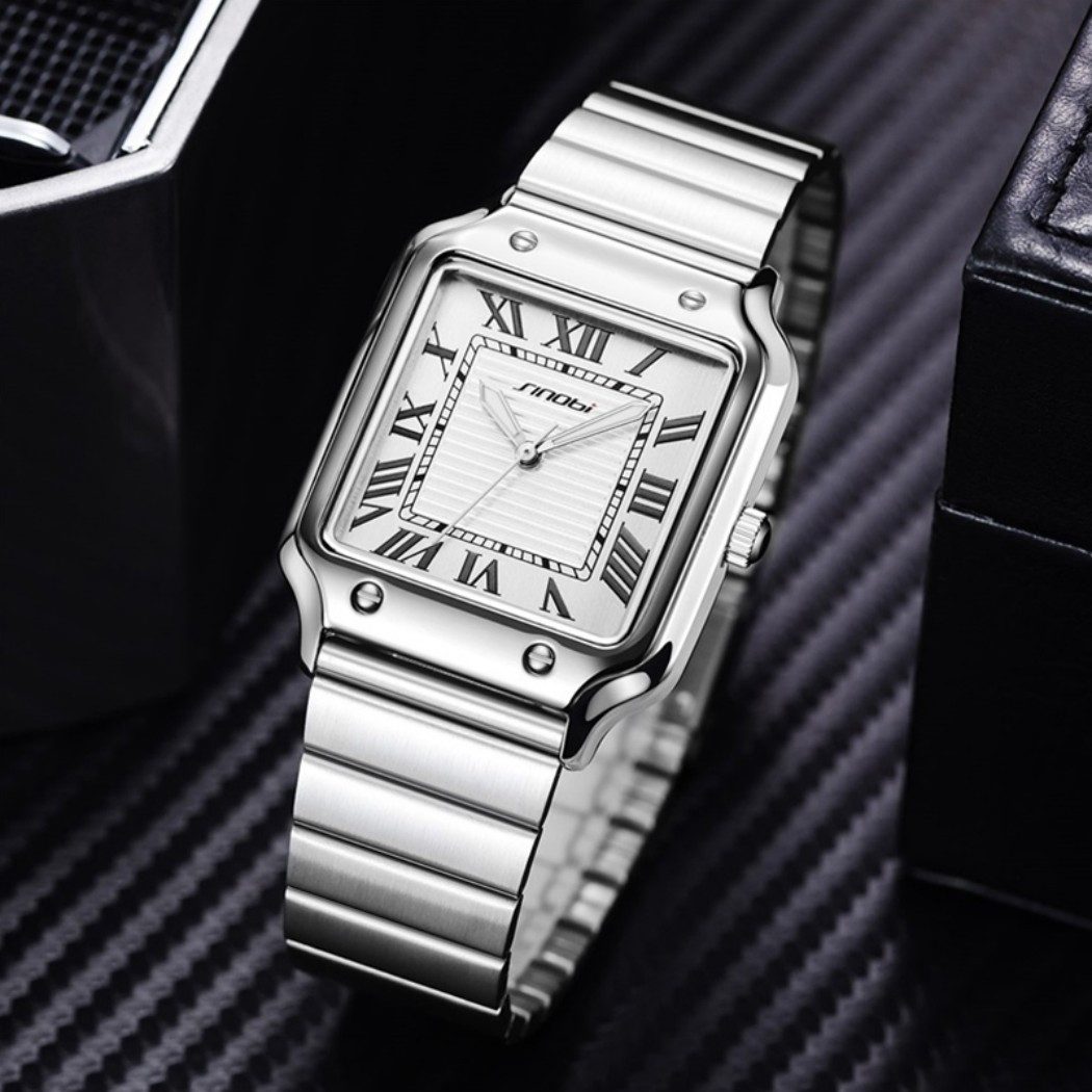 Toomoke Quarzuhr Quarzuhr Herren – Edelstahl Armbanduhr mit Chronograf-Funktion, (römischen Ziffern & Geschenkbox – inkl., Armbandkürzer und Etui)