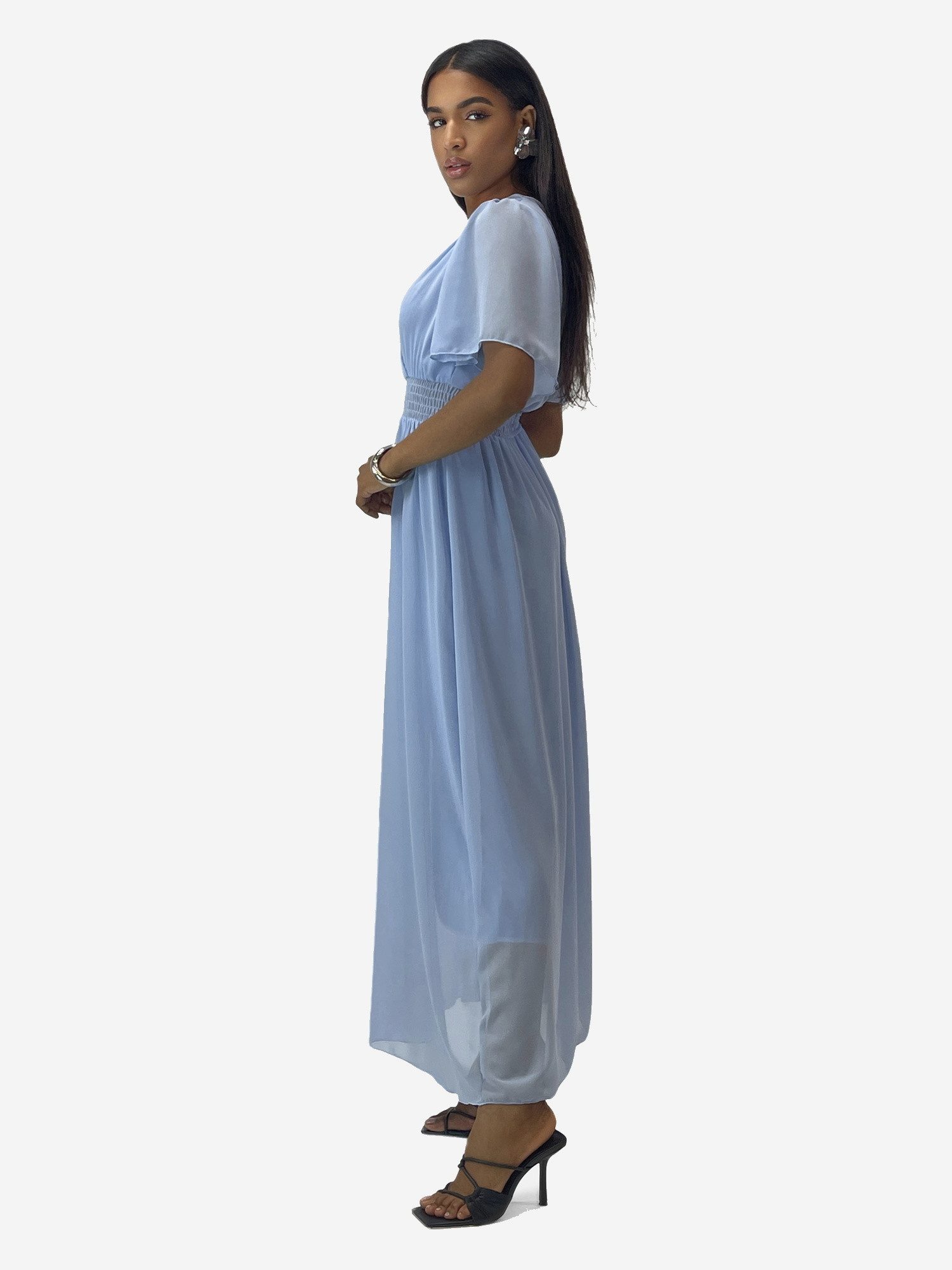 Elara Maxikleid Sommer-Maxikleid mit V-Ausschnitt (1-tlg)