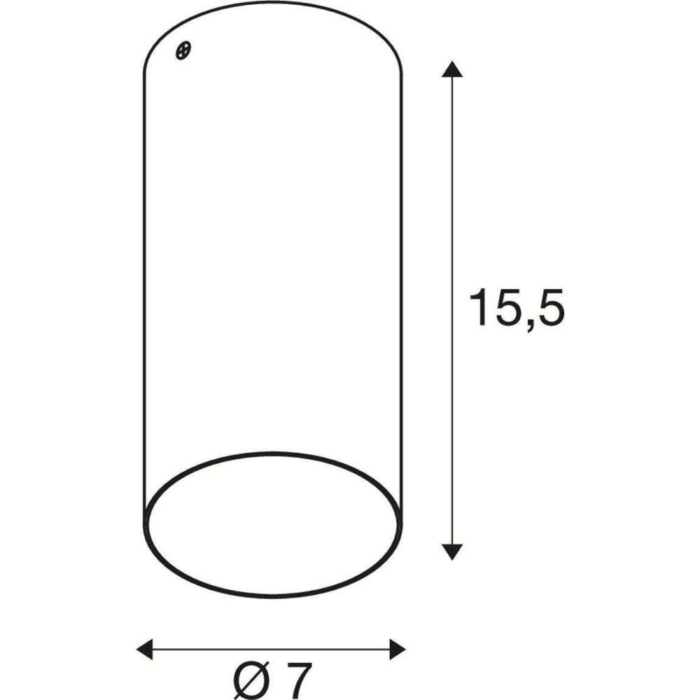 Deckenspot, Tube Deckenstrahler, GU10, Angabe, SLV in enthalten: Schwarz Deckenspot Asto Nein, Deckenaufbauspot warmweiss, Leuchtmittel Aufbaustrahler keine