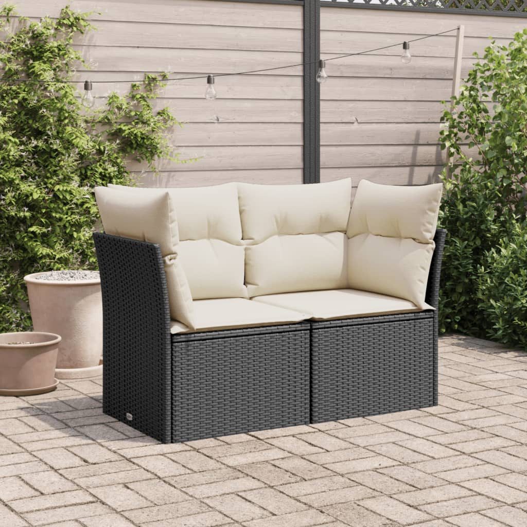 vidaXL Loungesofa Gartensofa mit Kissen 2-Sitzer günstig online kaufen