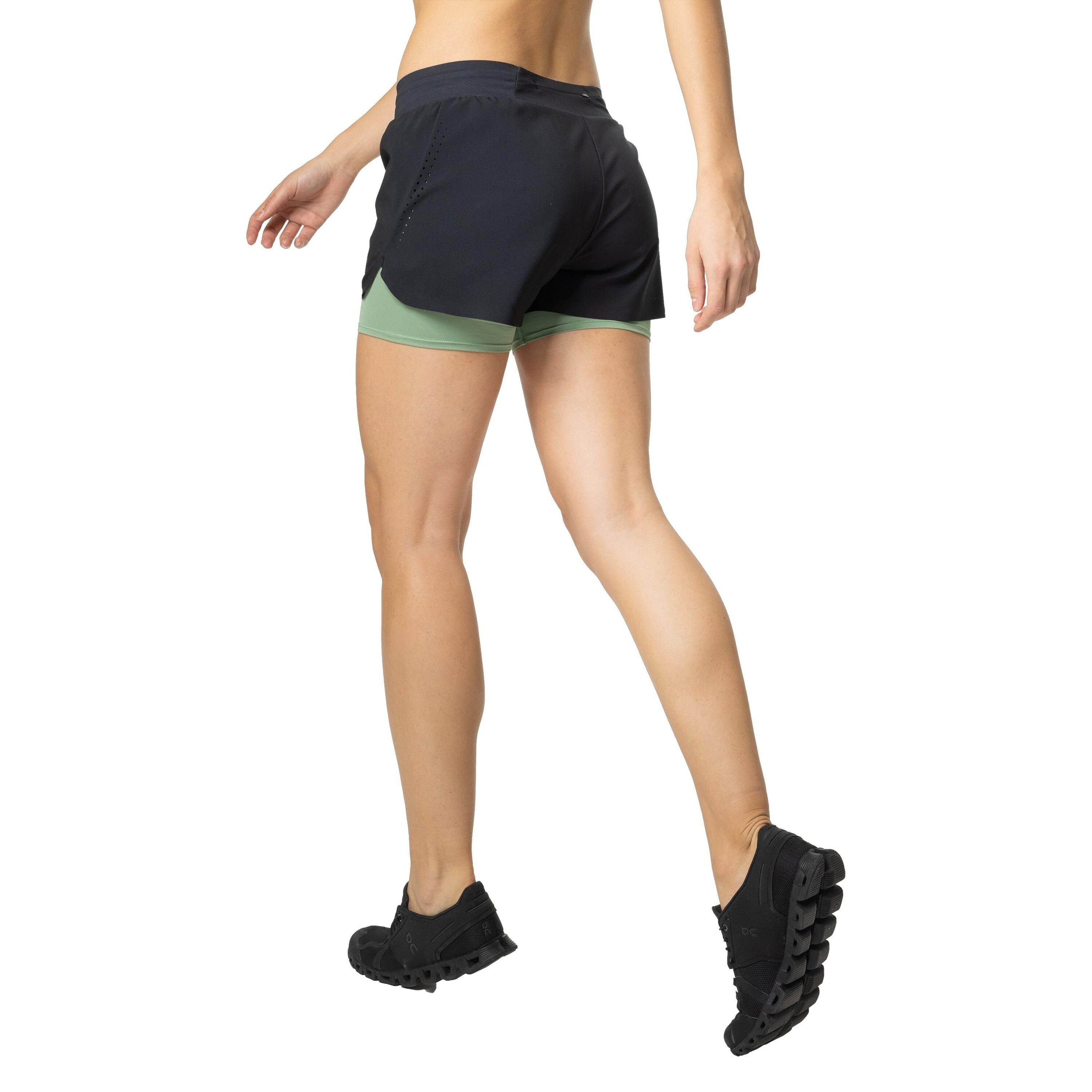 - Loden Frost Zeroweight Funktionstights Shorts Damen Black Odlo 2-in-1