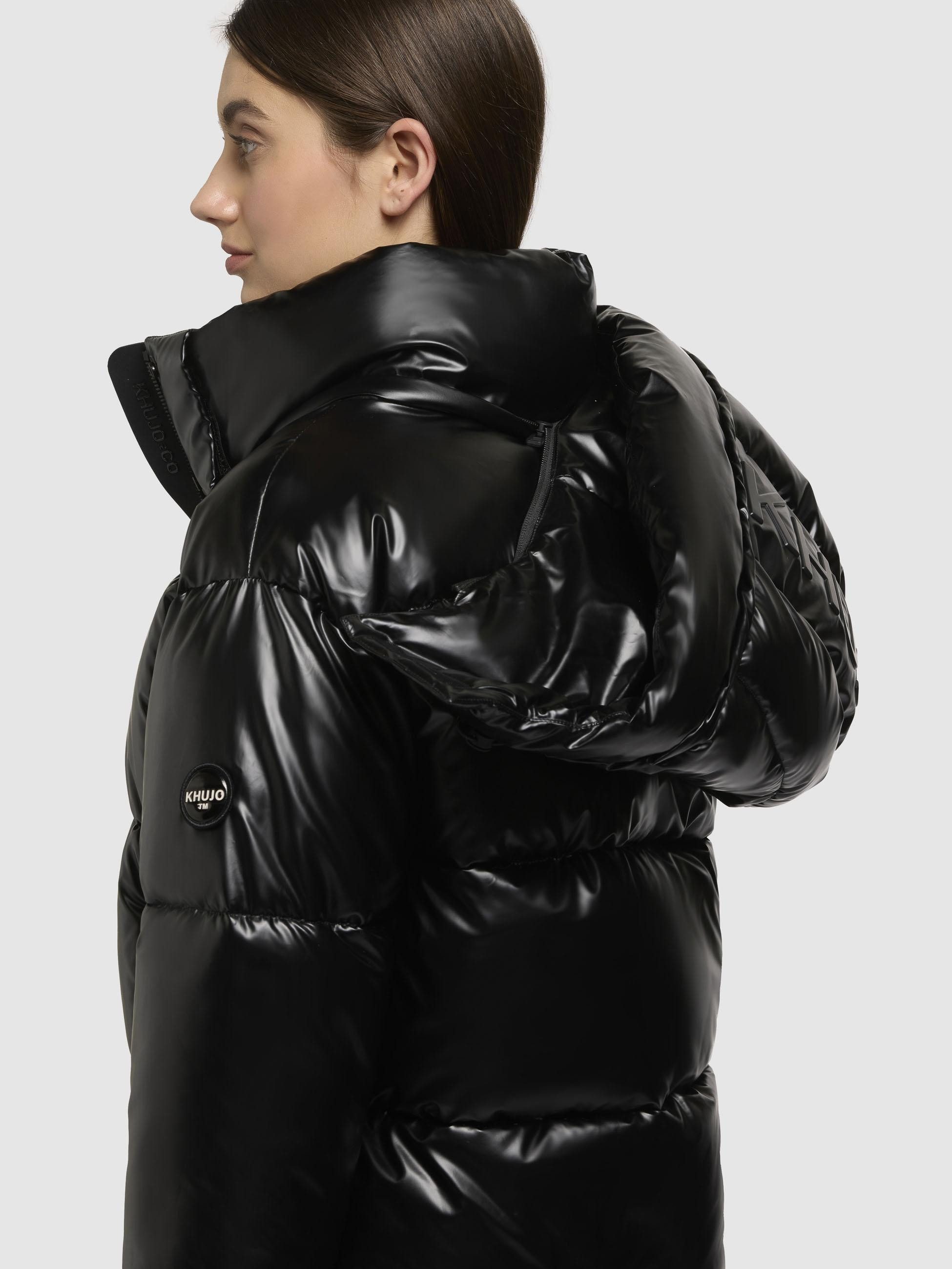 khujo Steppjacke Devina Shiny-YM Glänzende kurze Winterjacke für Damen