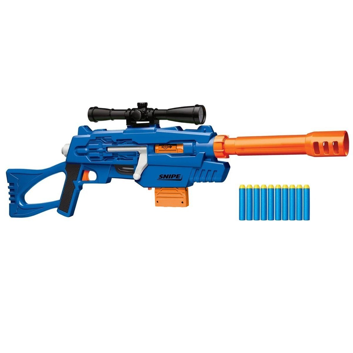 Buzz Bee Toys Blaster Dartblaster Master Tek Sniper Blau, 50