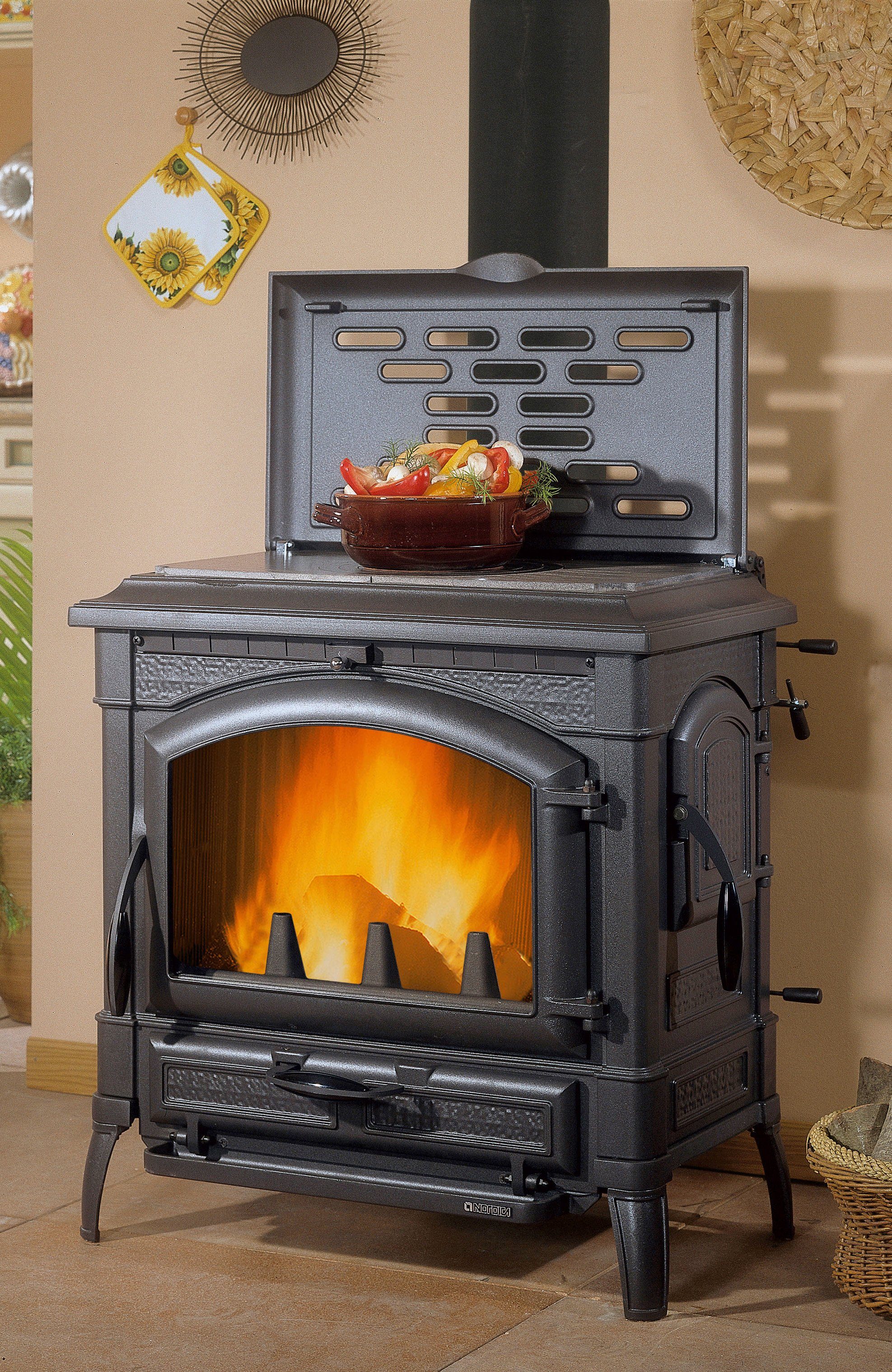 La Nordica Kaminofen »ISOTTA EVO«, 11,9 kW, Zeitbrand, Heizen & Kochen, Gussofen