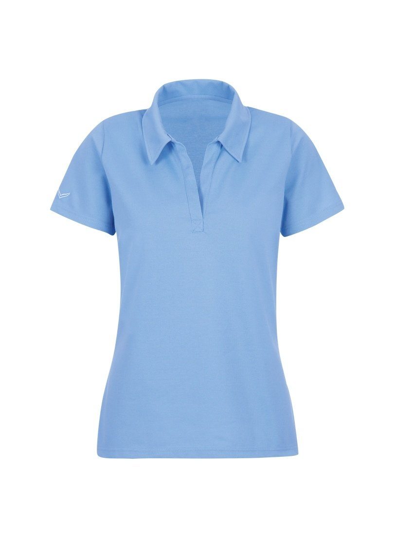 TRIGEMA Poloshirt horizont ohne Knopfleiste Trigema Poloshirt