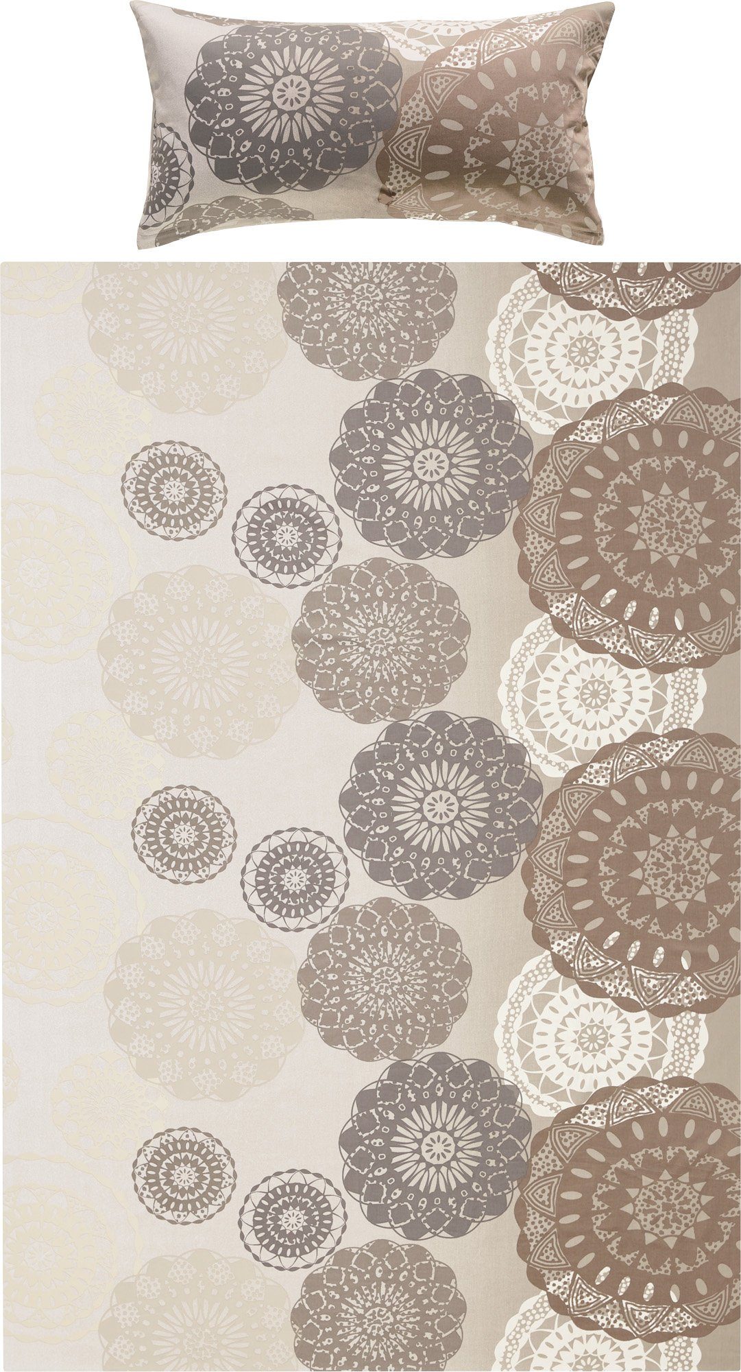 Erwin Müller Bettwäsche Bettwäsche, Mako-Satin, Mako-Satin Kreise/Ornamente