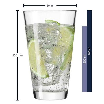 GRAVURZEILE Glas Wasserglas mit UV-Druck - mit Spruch - Einmal mit Profis arbeiten -, Glas