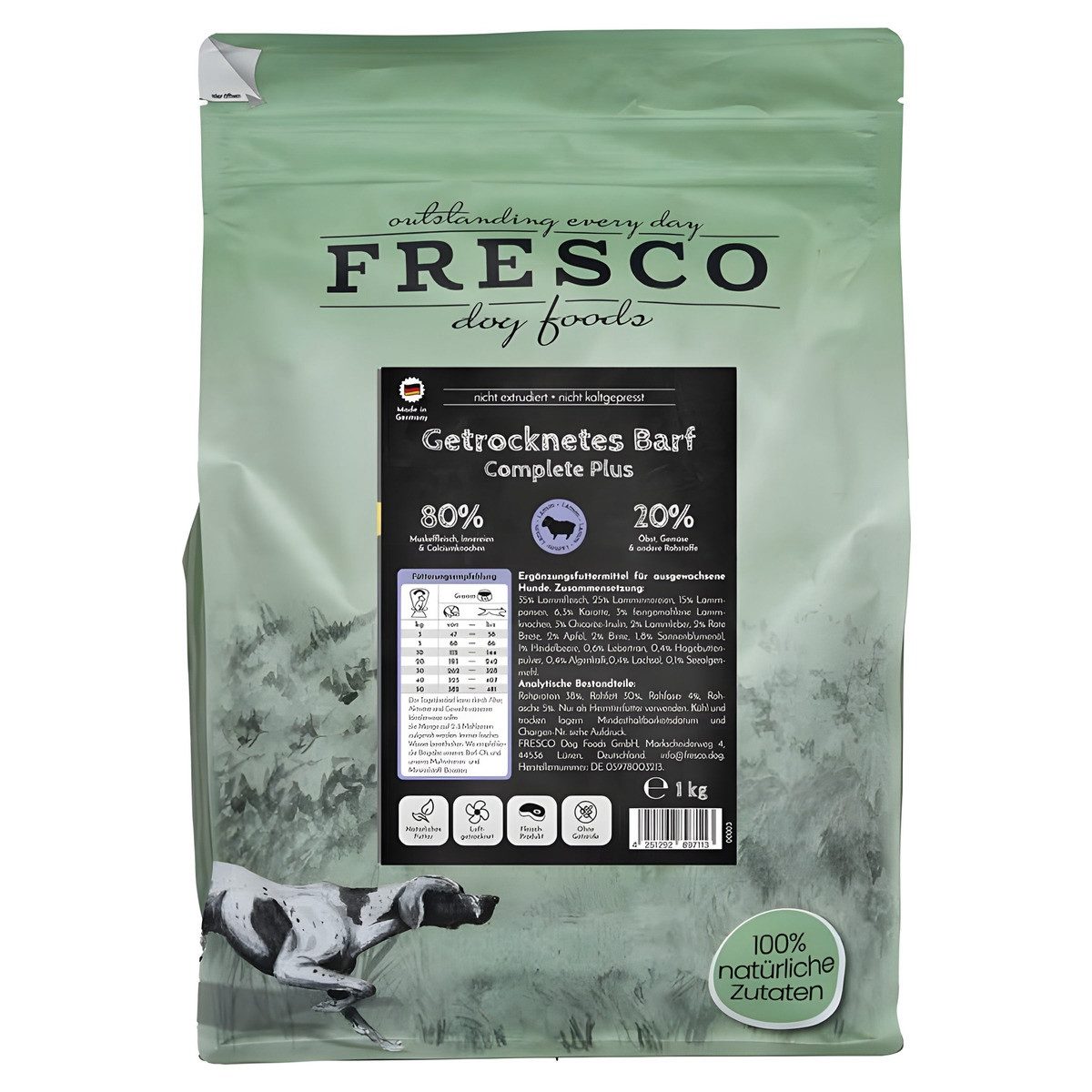 Fresco TrockenBarf Complete Plus Lamm 1 kg, für: Hund