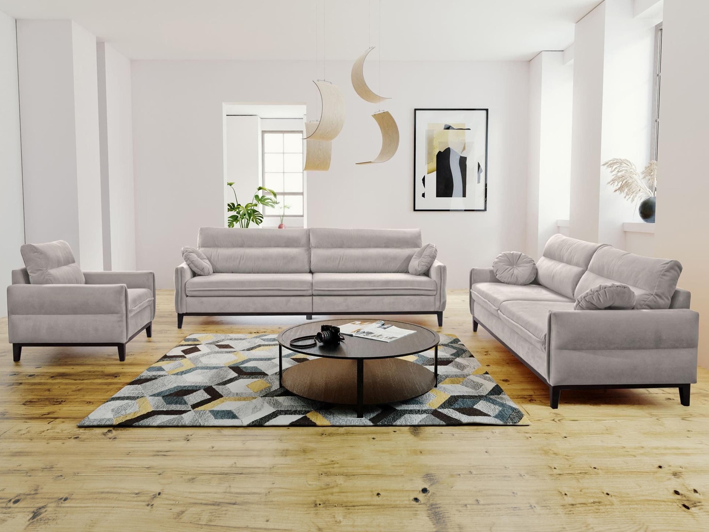Beautysofa Polstergarnitur Belweder, (Couchgarnitur 321 Möbelset), günstig online kaufen