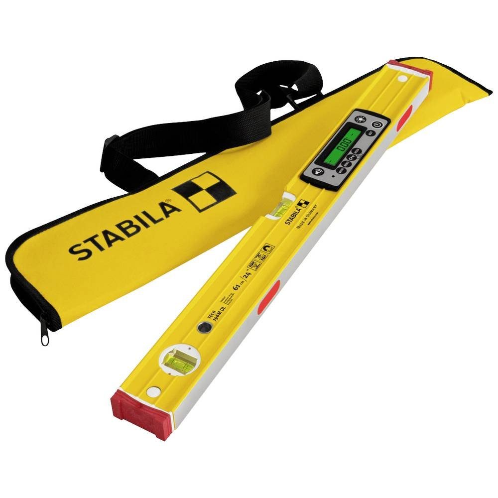 Stabila Wasserwaage Digitale Wasserwaage61 cm, wasser- und staubdicht nach IP 67 19823, mit Magnet, mit Rutschstopper, inkl. Tasche