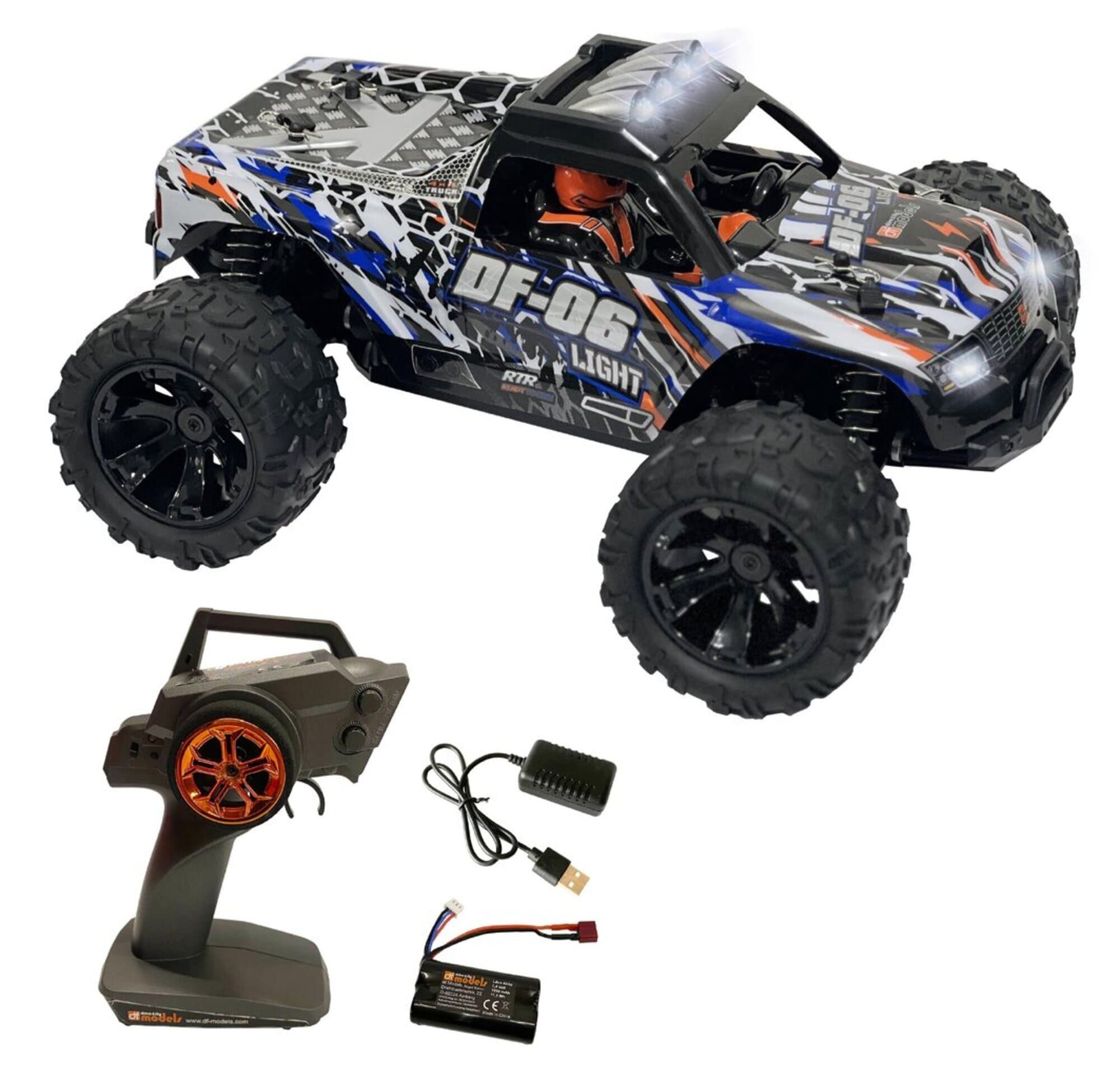 RC-Buggy DF Models DF06 Light Truck 1:14 RTR - 4WD RC-Truck mit LED -40 km/h