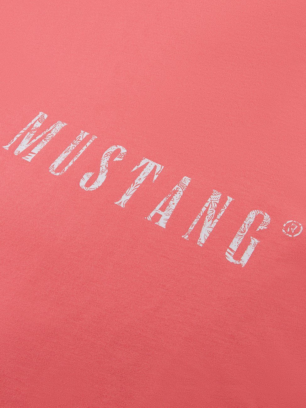 MUSTANG T-Shirt Damen Logo Printshirt Alexia C Logo Slim Fit (4-tlg) Basic Kurzarm Tee Shirt mit Rundhalsausschnitt aus 100% Baumwolle
