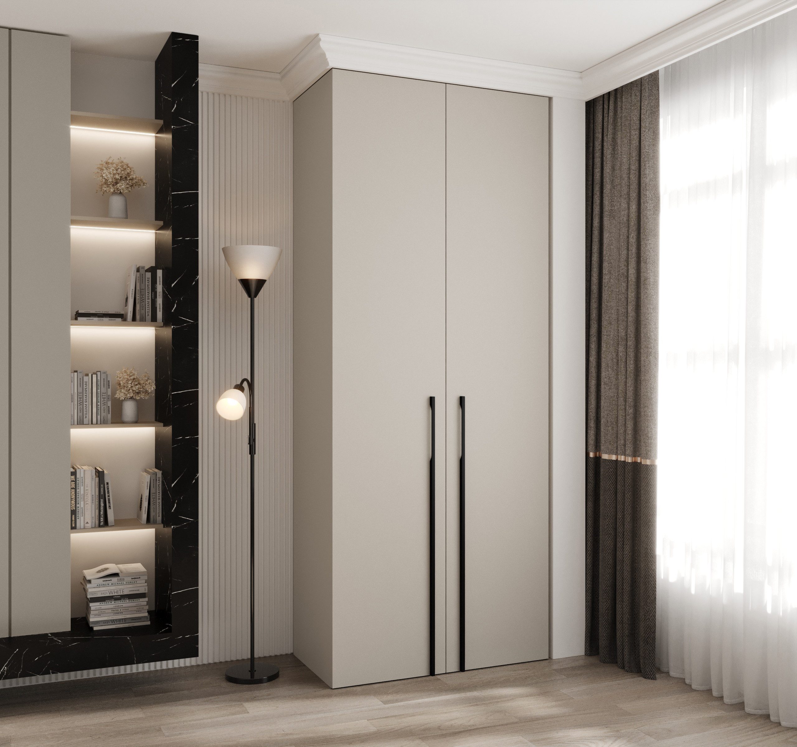 ABIKS MÖBEL Drehtürenschrank COMO 3 Schlafzimmerschrank mit Kleiderstange u günstig online kaufen