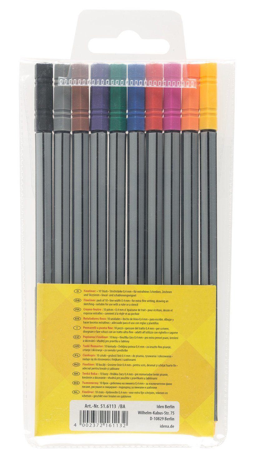 Idena Fineliner Idena 516113 - Fineliner im Etui, 0,4 mm Strichstärke, 1 Set – Bild 4 von 4