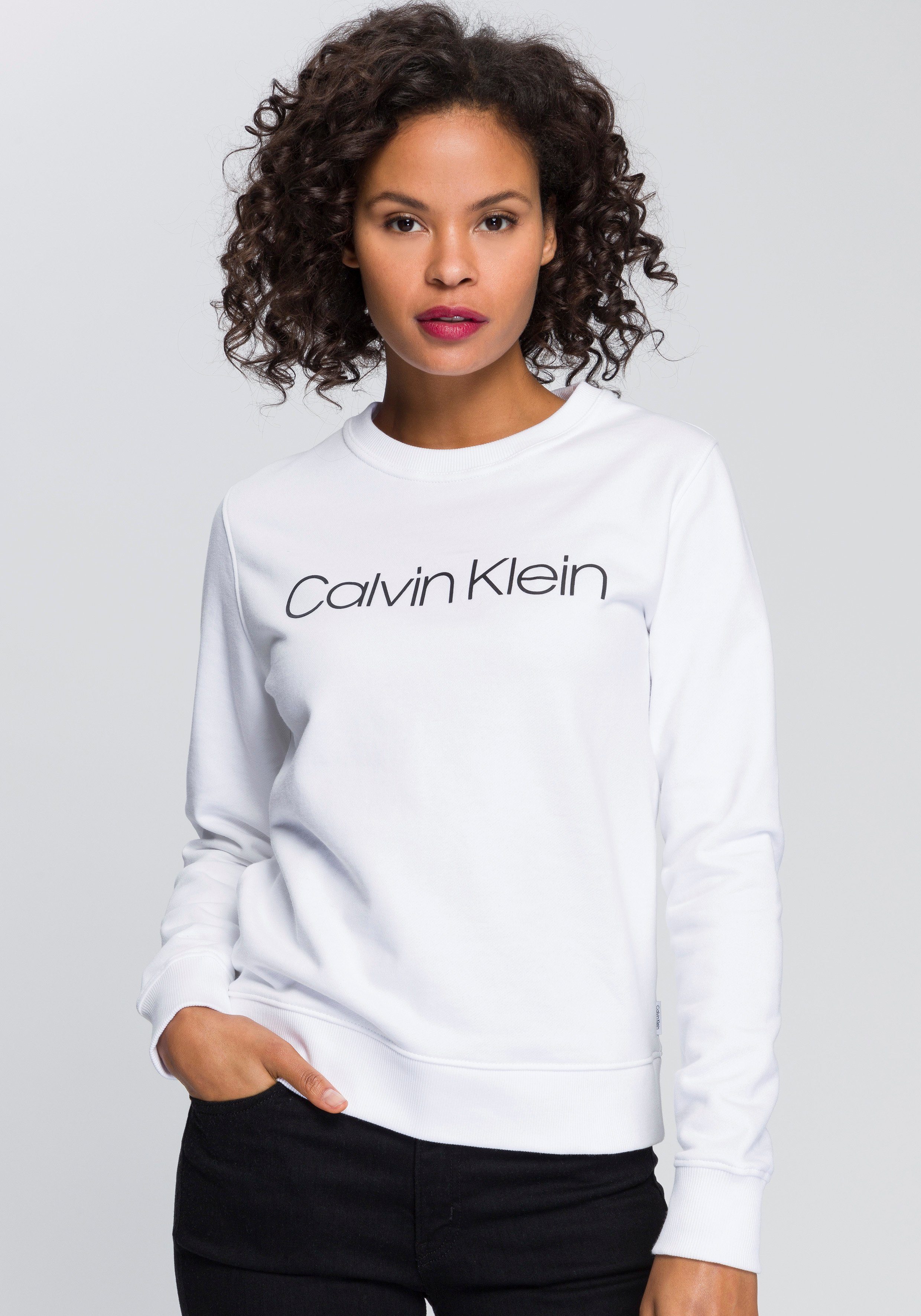 CORE LS Klein mit HWK Logo-Schriftzug LOGO Calvin Sweatshirt Klein Calvin