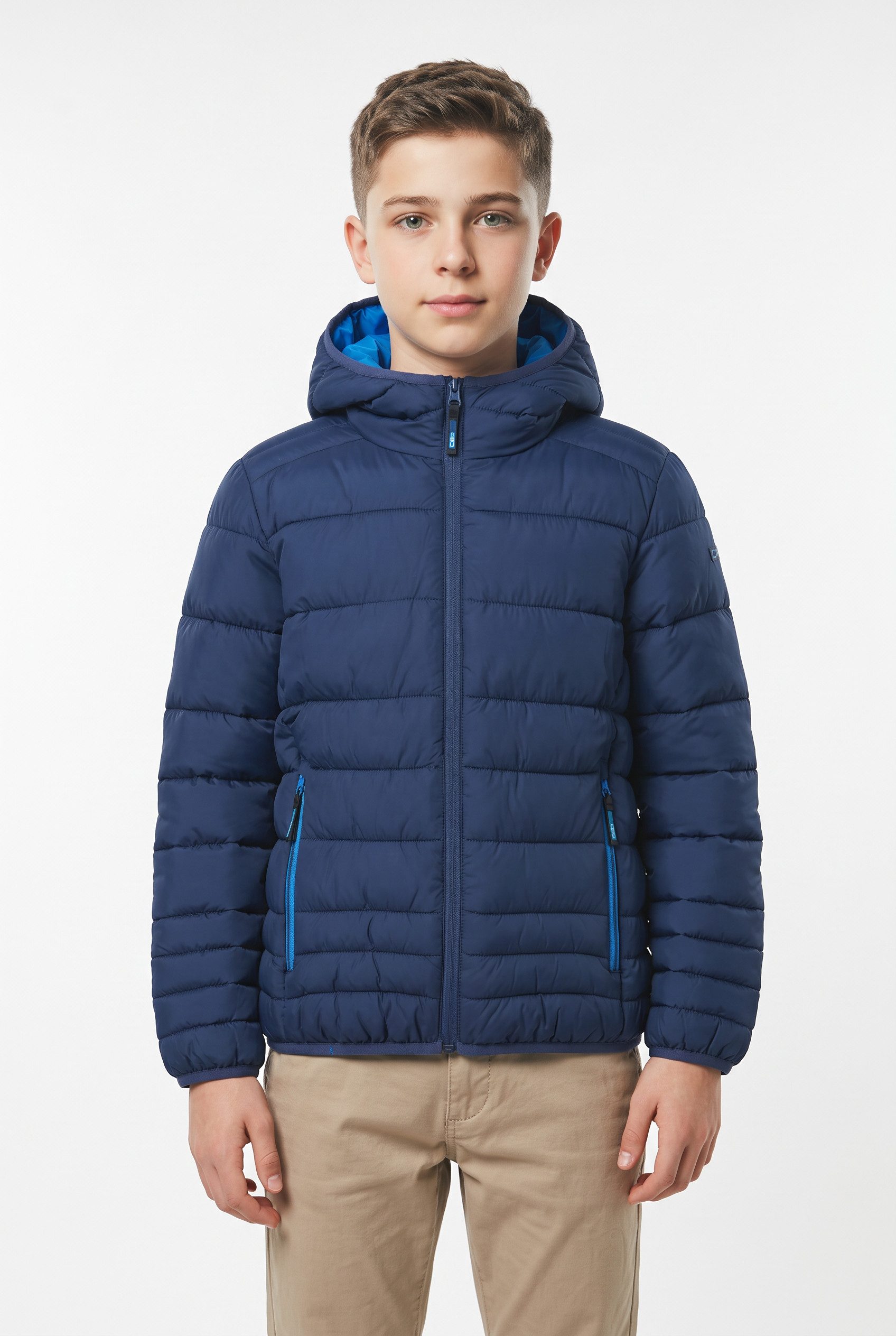 CMP Steppjacke KID JACKET FIX HOOD mit Kapuze, winddicht, wasserabweisend, aus Polyester