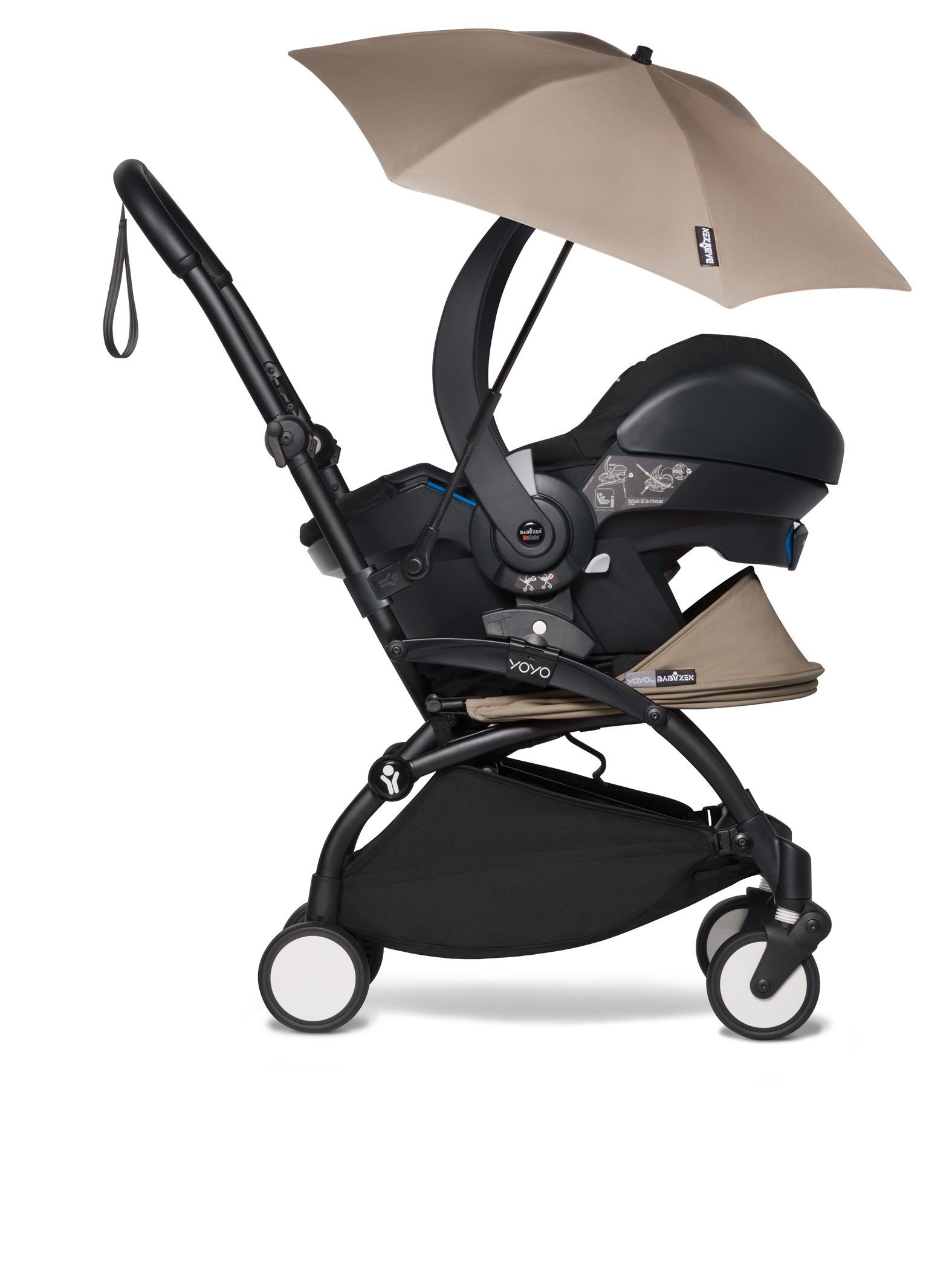 BABYZEN Kinderwagenschirm Regenschirm / für YOYO Taupe Gestell Sonnenschirm das