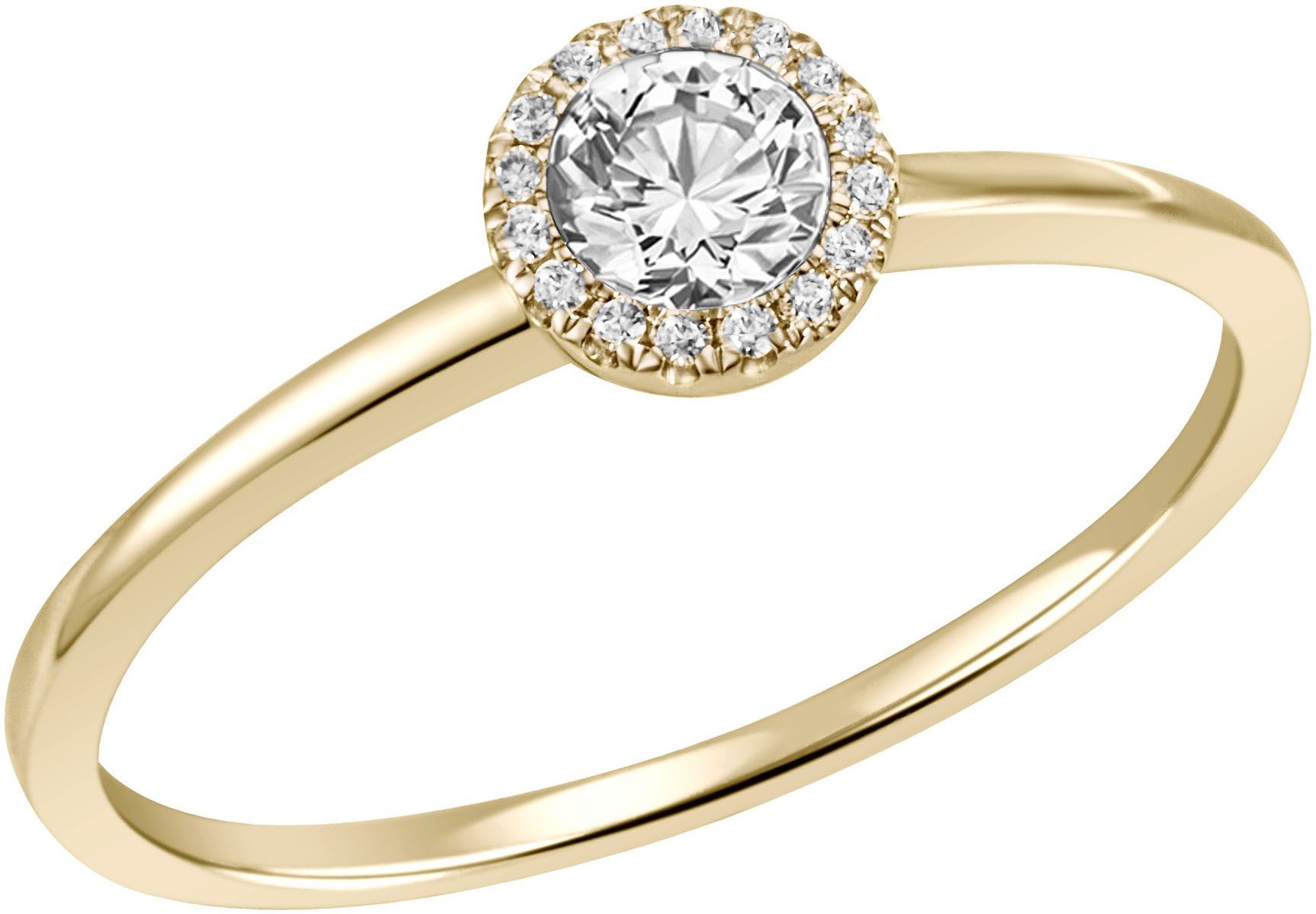 Fingerring Schmuck Geschenk Gold 585 Damenring Verlobungsring Ring