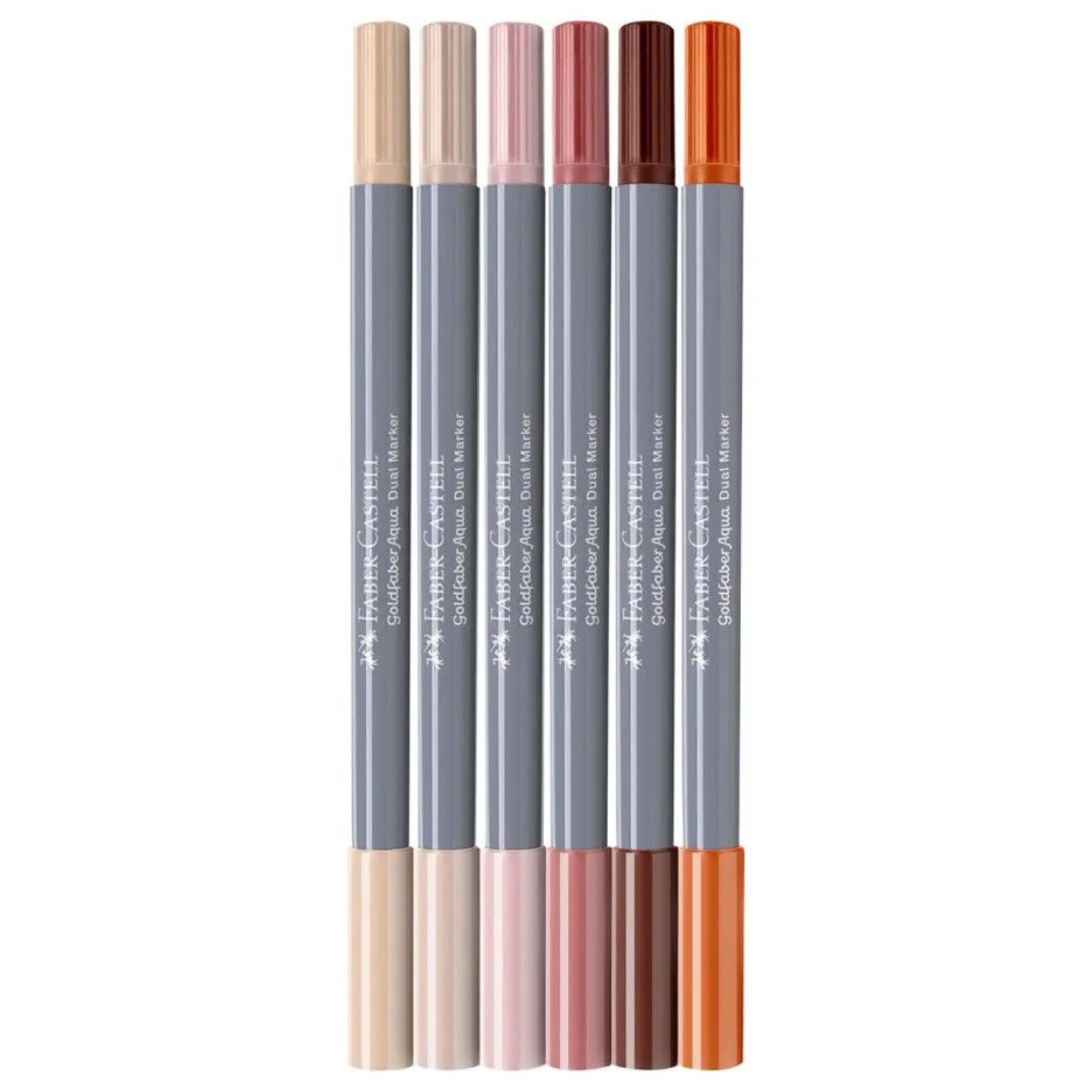 Faber-Castell Aquarellstifte Faber-Castell Goldfaber Aqua Dual Marker - 6er Etui - Portrait