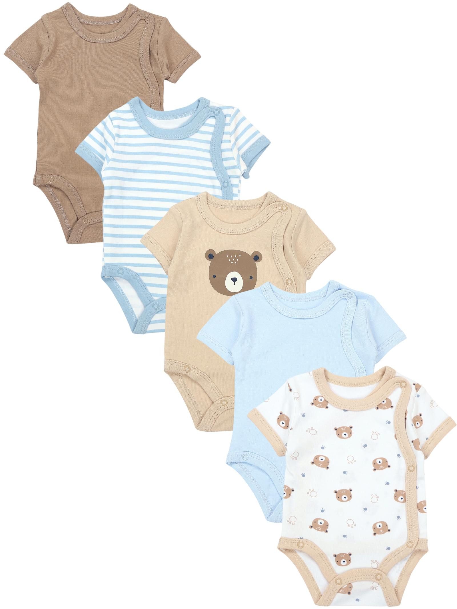 TupTam Kurzarmwickelbody TupTam Baby Jungen Kurzarm Wickelbody Baumwolle Body 5er Set