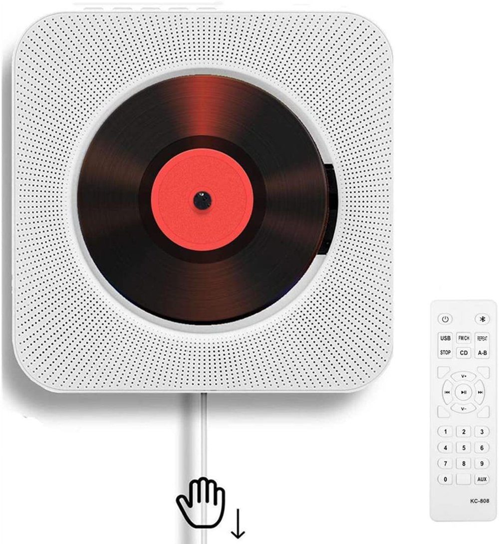 Housruse Wand montierbaren Bluetooth-HiFi-Lautsprechern, Home-Audio-Boombox  tragbarer CD-Player