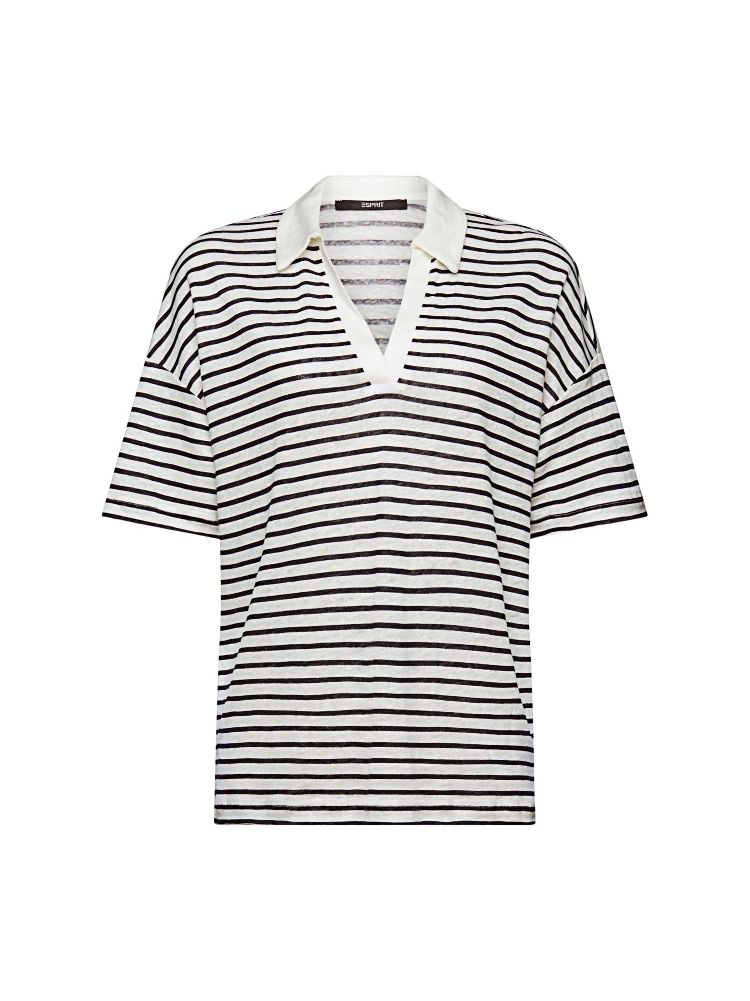 Esprit Collection T-Shirt T-Shirt mit Polokragen, 100 % Leinen (1-tlg)