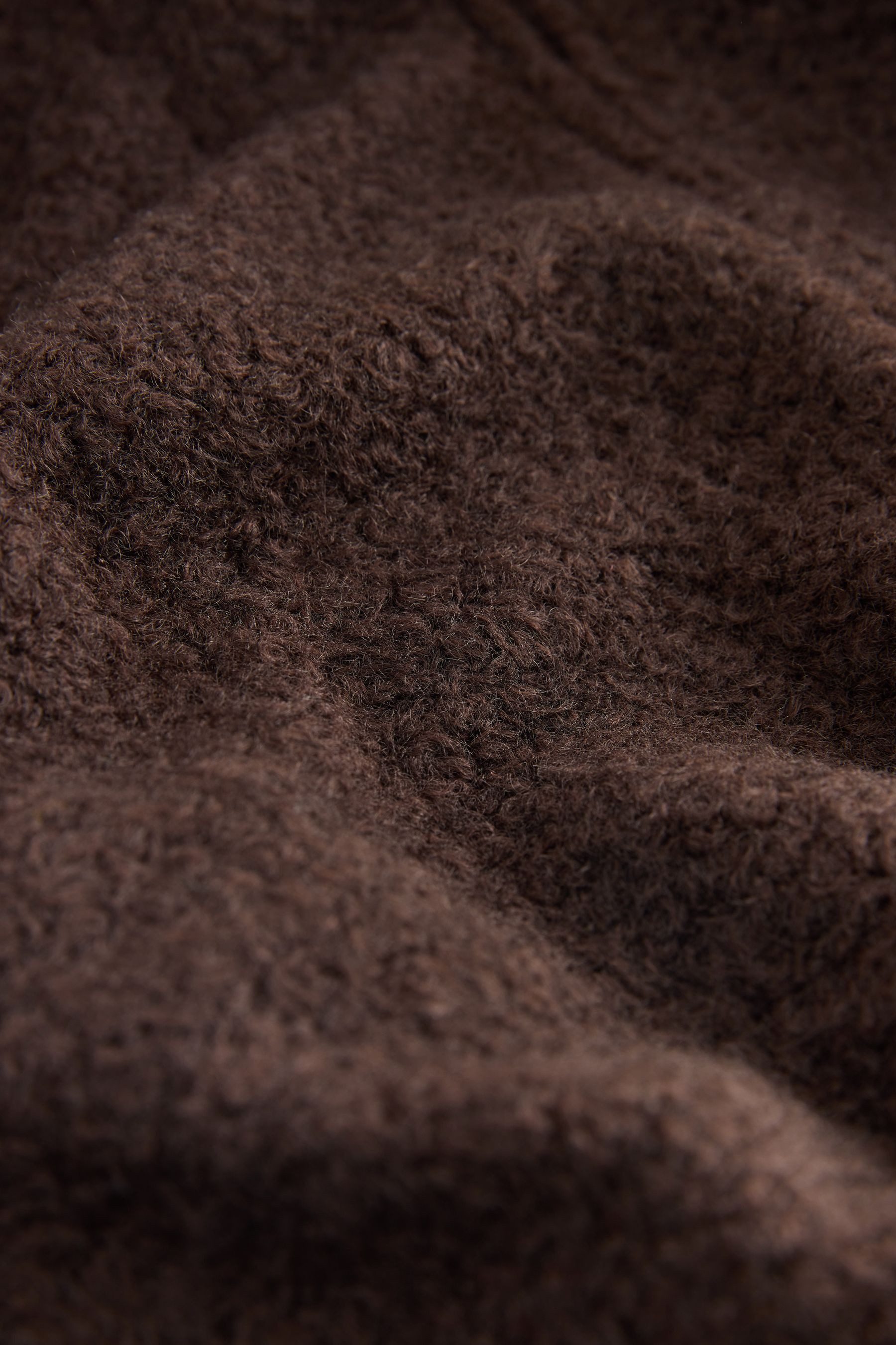 Next Fellimitatjacke Bomber-Strickmantel mit Kunstfellkragen, Kurzgröße (1- günstig online kaufen