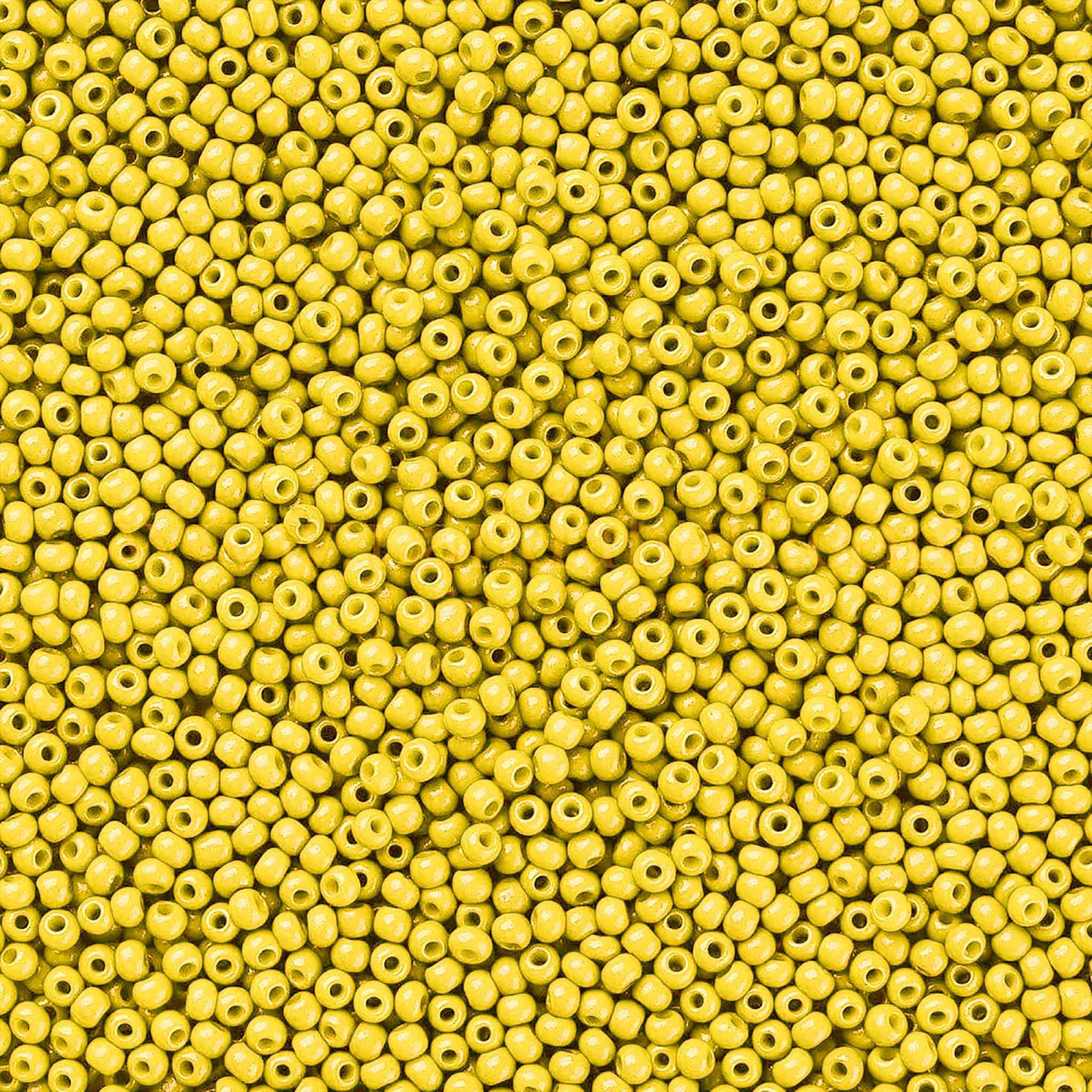 maDDma Bastelperlen 50g Rocailles Glasperlen ca. 2,3x1,5mm 1mm Bohrung Perlen Schmuck, gelb