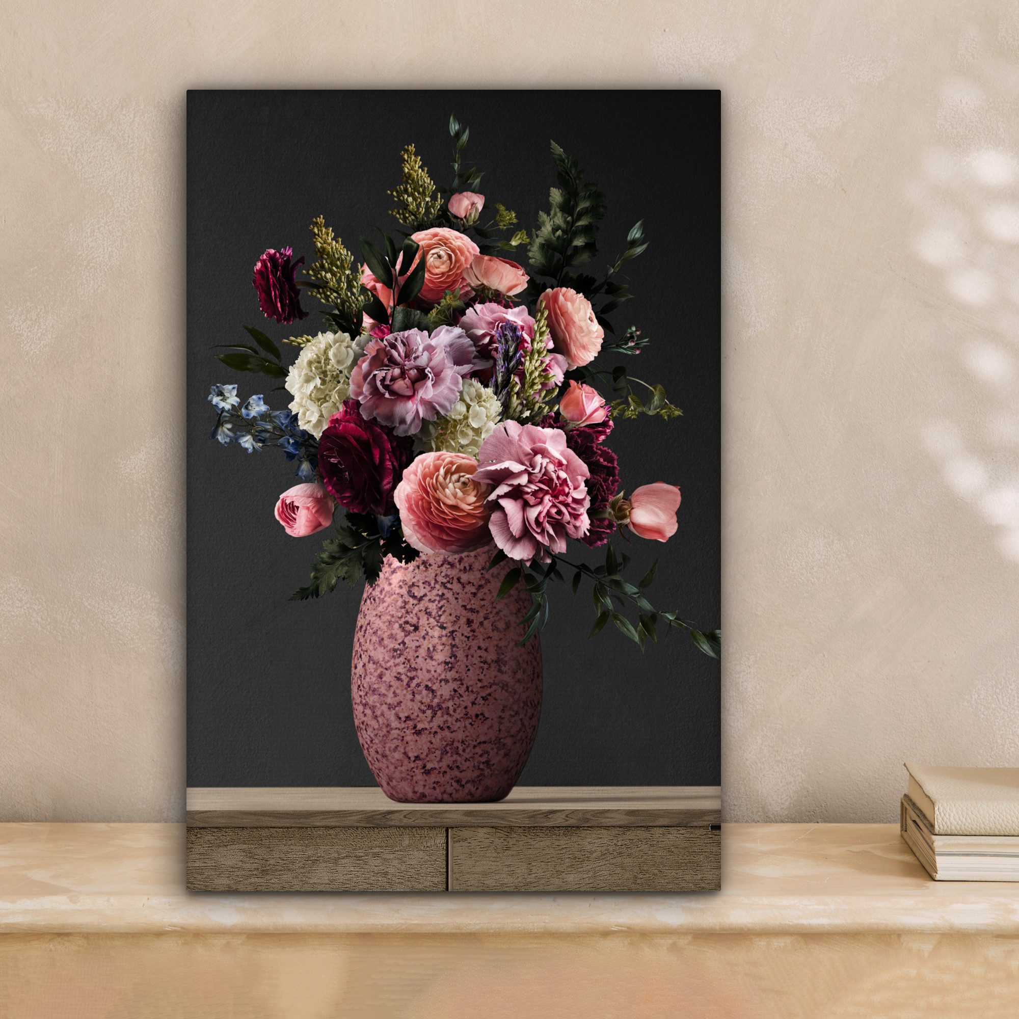 OneMillionCanvasses® Leinwandbild Farben - Blumen - Vase, Fotodruck (1 St), günstig online kaufen