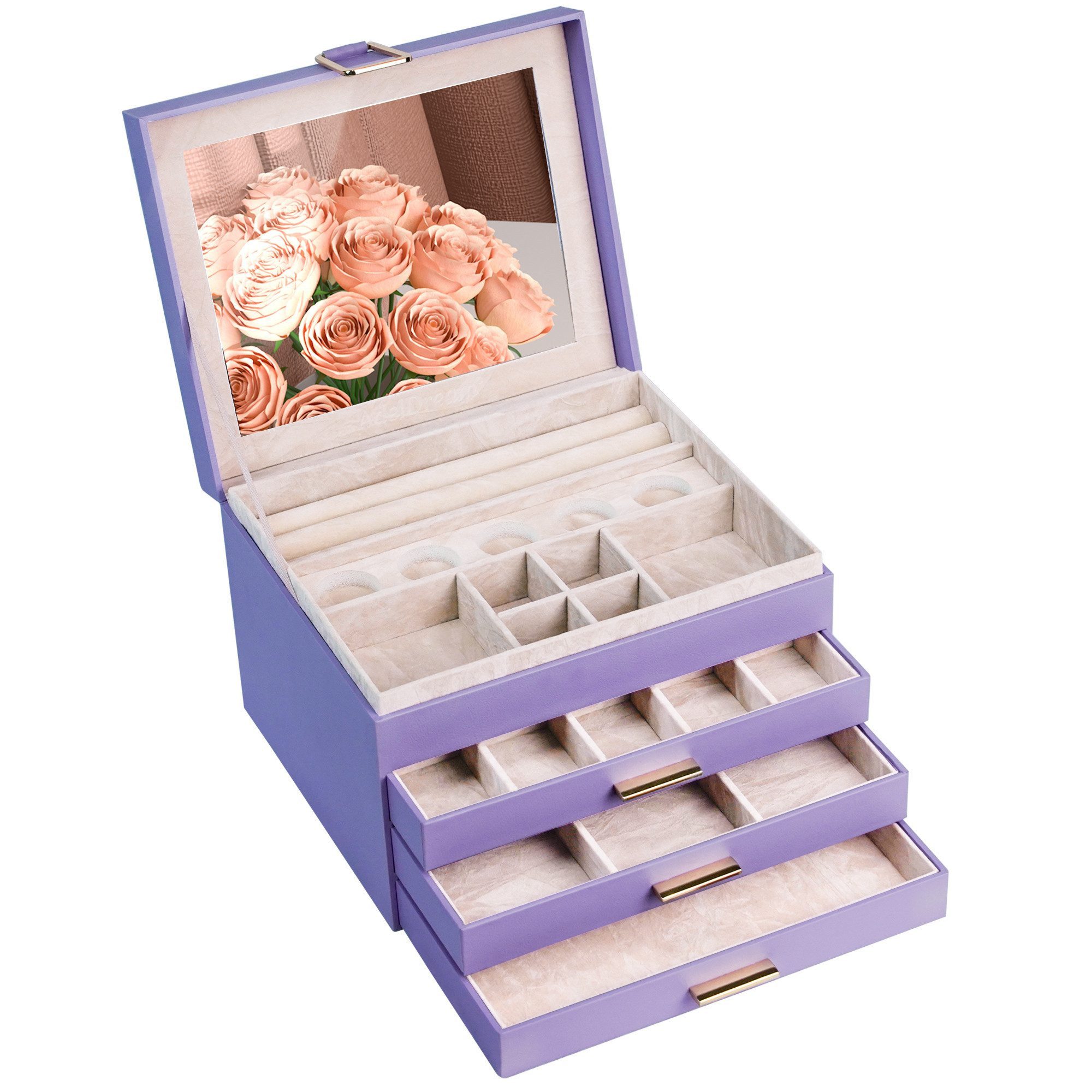 AdelDream(BTWX8GZZ) Schmuckkassette Schmuckkasten mit 4 Ebenen günstig online kaufen
