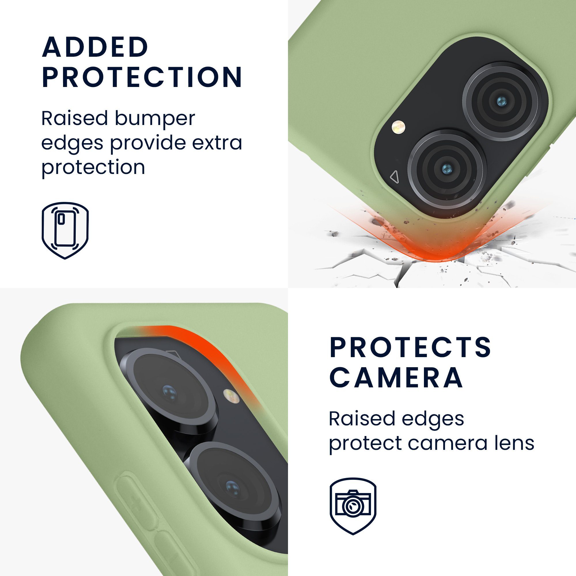 kwmobile Handyhülle Hülle für ASUS Zenfone 10 / Zenfone 9, Hülle Silikon - Soft Handyhülle - Handy Case Cover