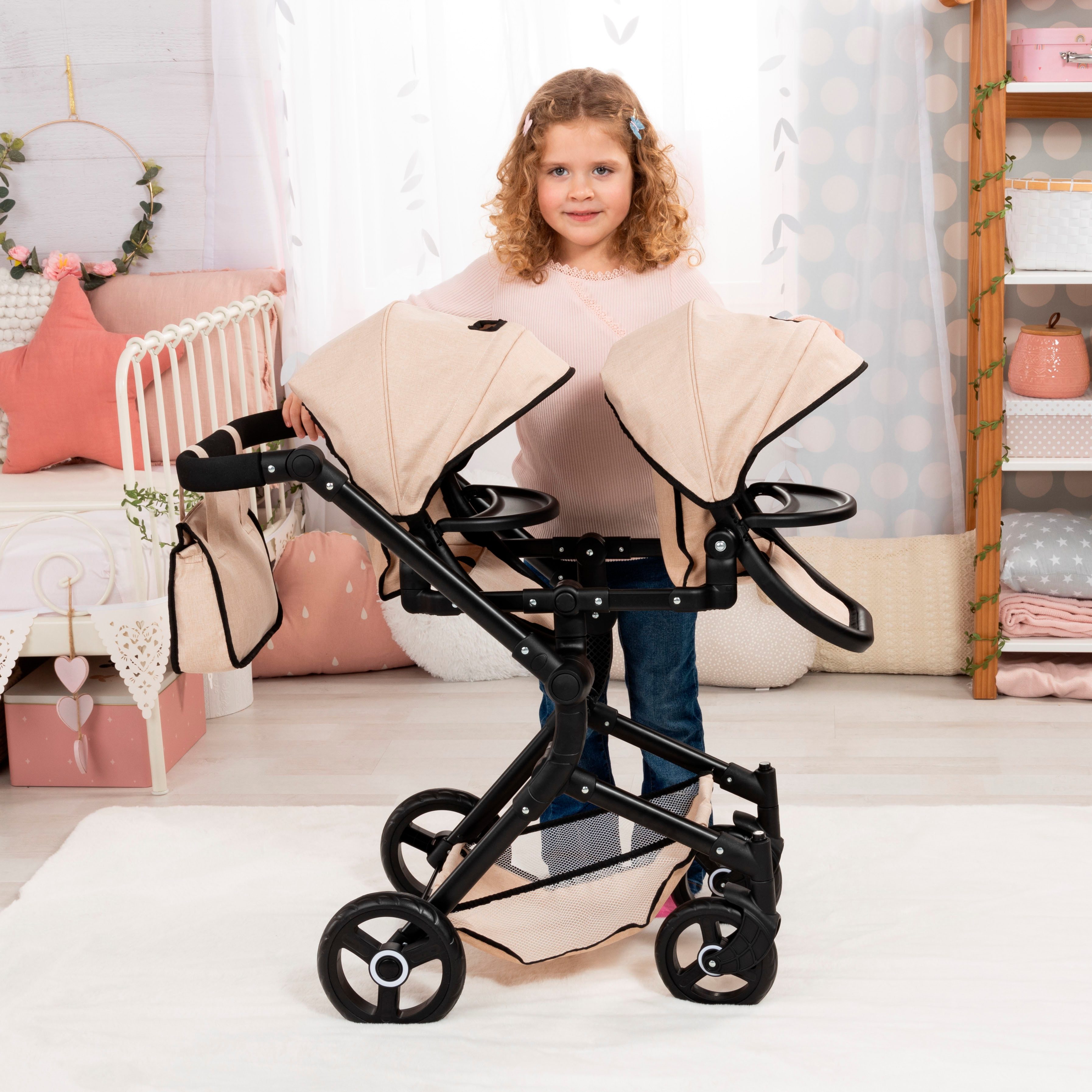 Bayer Puppen-Zwillingsbuggy Twin Neo, mit Wickeltasche – Bild 4 von 5
