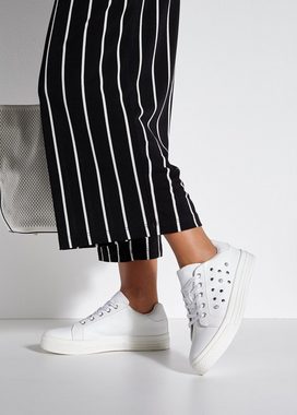 LASCANA Sneaker mit Perlen, Schnürhalbschuh, Freizeitschuh