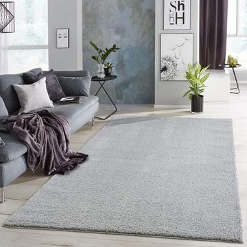 Hochflor-Teppich »Plainy«, Carpet City, rechteckig, Höhe 30 mm, Shaggy Polyester Teppich, besonders weich, Uni Farben, Wohnzimmer, Schlafzimmer