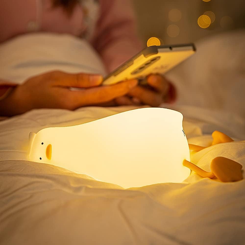 ANYSUN LED Nachtlicht für Kinder Nachttischlampe Touch Dimmbar Timing USB Aufladbare, Warmweiß, Silikon Nachtlicht Baby Tischlampe für Kinderzimmer Babyzimmer Deko