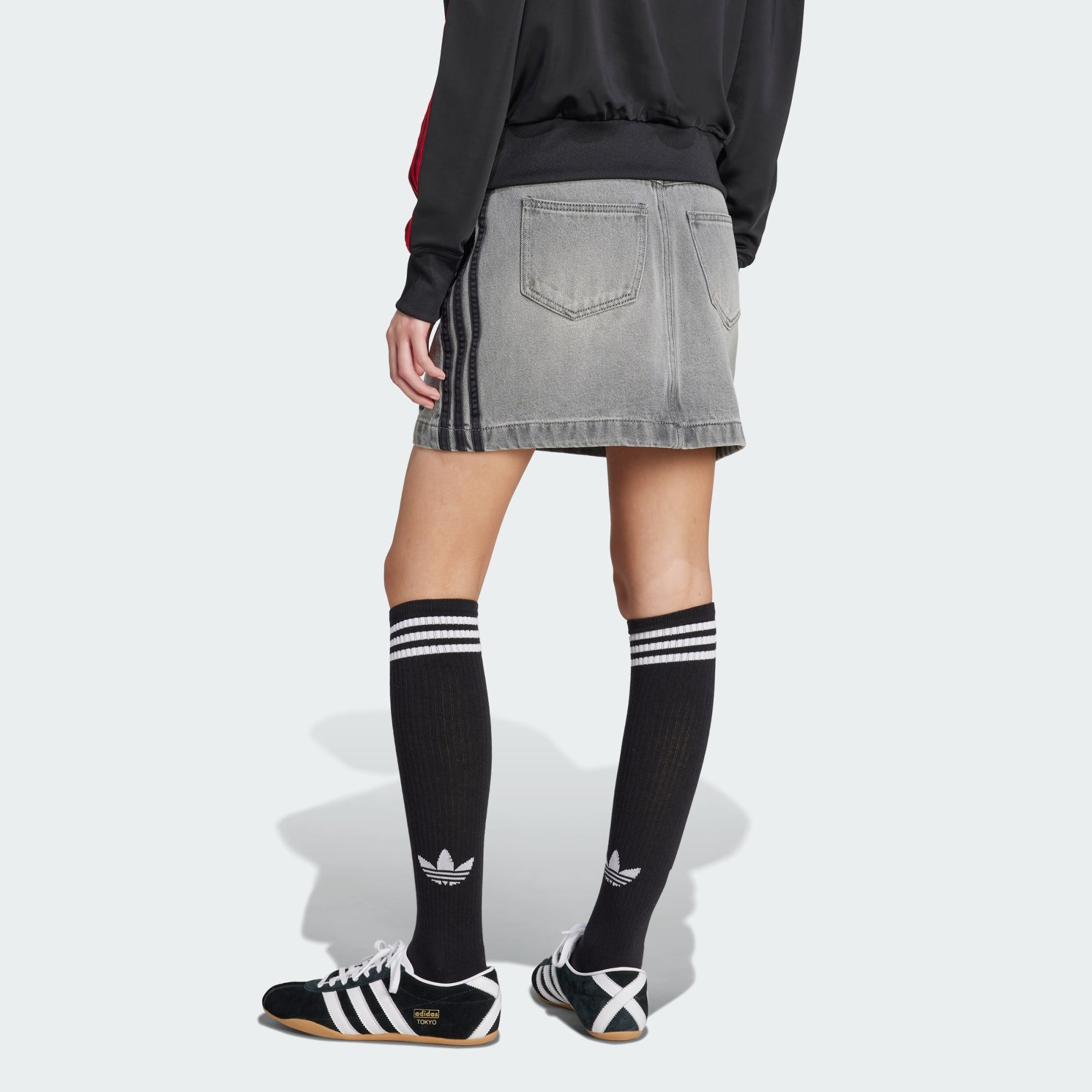 adidas Originals Winterjacke ADICOLOR 3-STREIFEN DENIM MINIROCK (1-St) günstig online kaufen