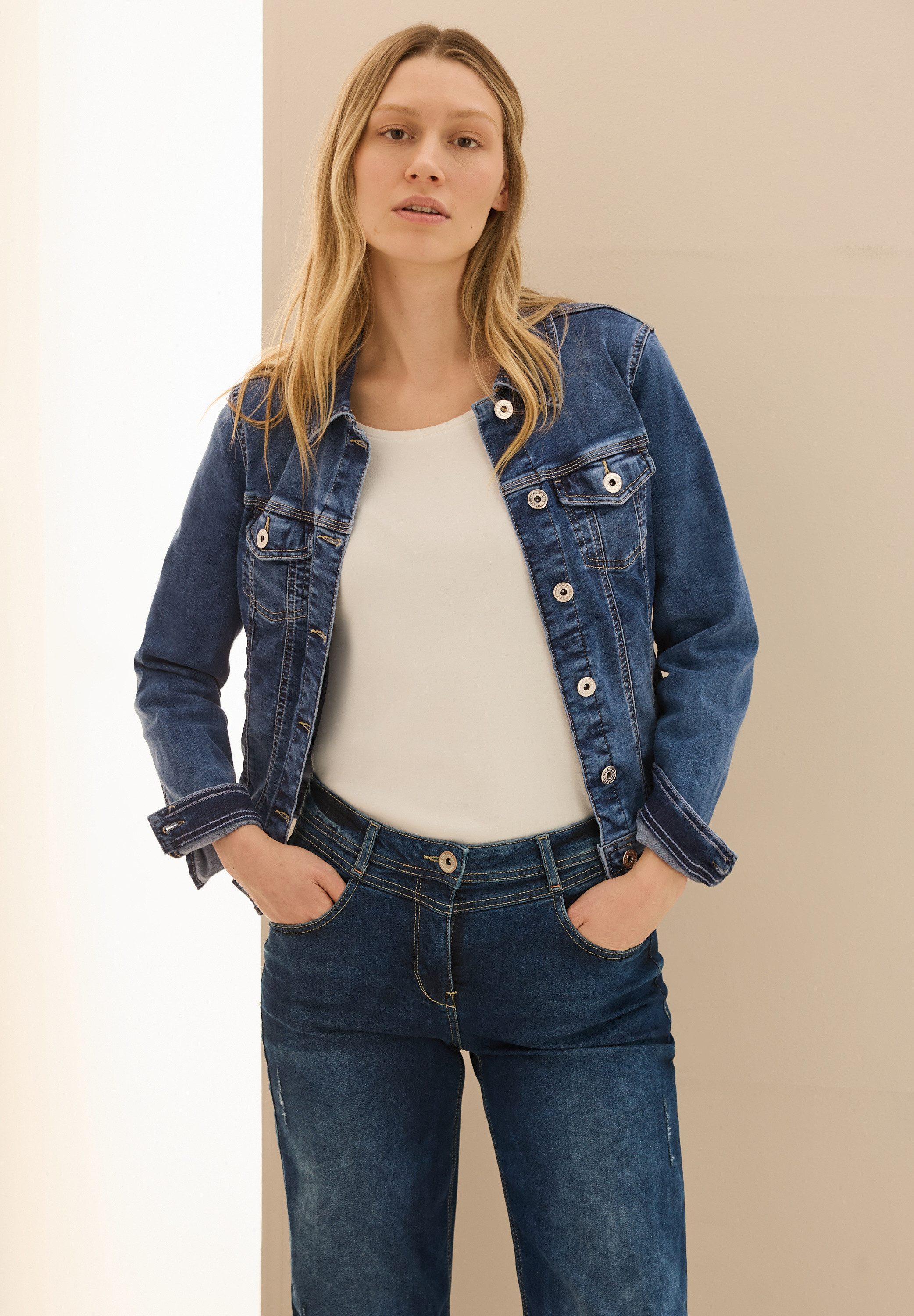 CECIL Jeansjacke mit Brust Taschen