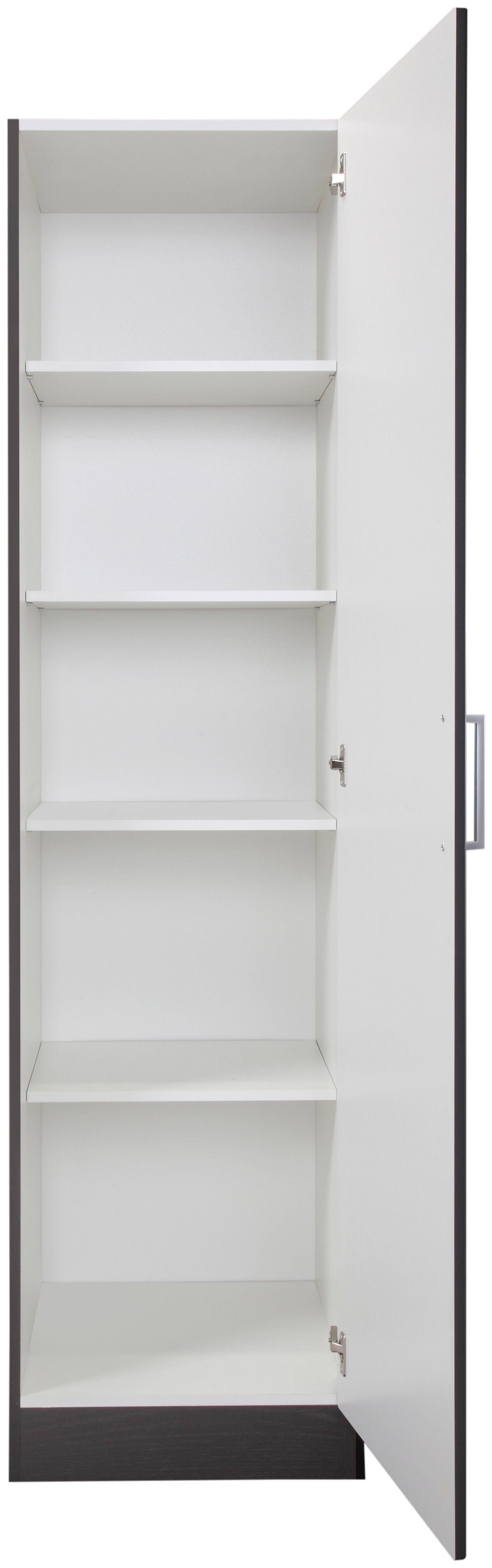 HELD MÖBEL Seitenschrank Stockholm, Breite MDF-Fronten, viel 200 cm 50 50 hoch, cm cm Stauraum grau/grafit breit, hochwertige