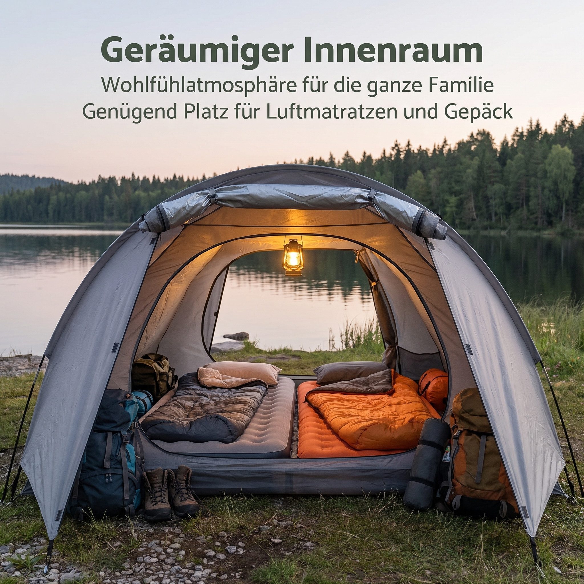 AIMAX Kuppelzelt Kuppelzelt für 3 Personen mit Vorraum wasserabweisend
