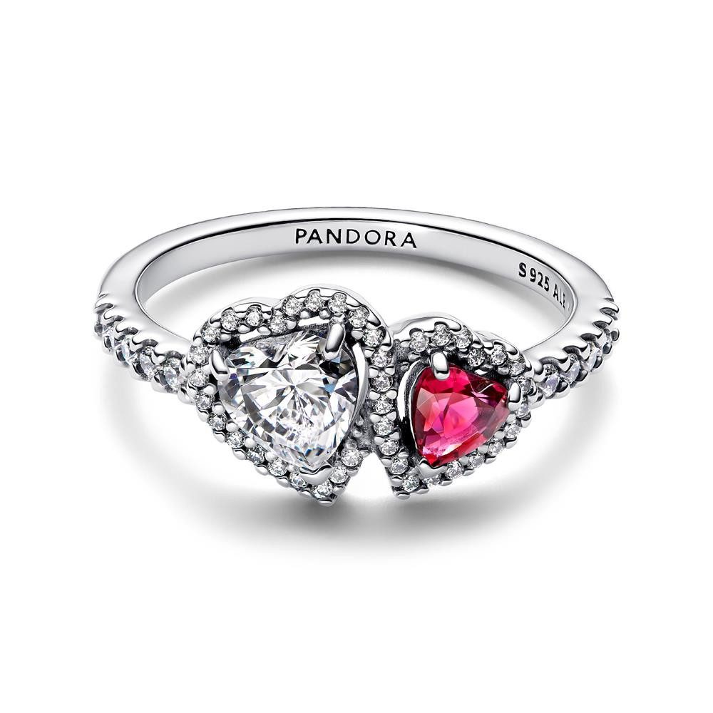 Pandora Fingerring PANDORA Timeless Herzring für Damen, Sterlingsilber, Zirkonia