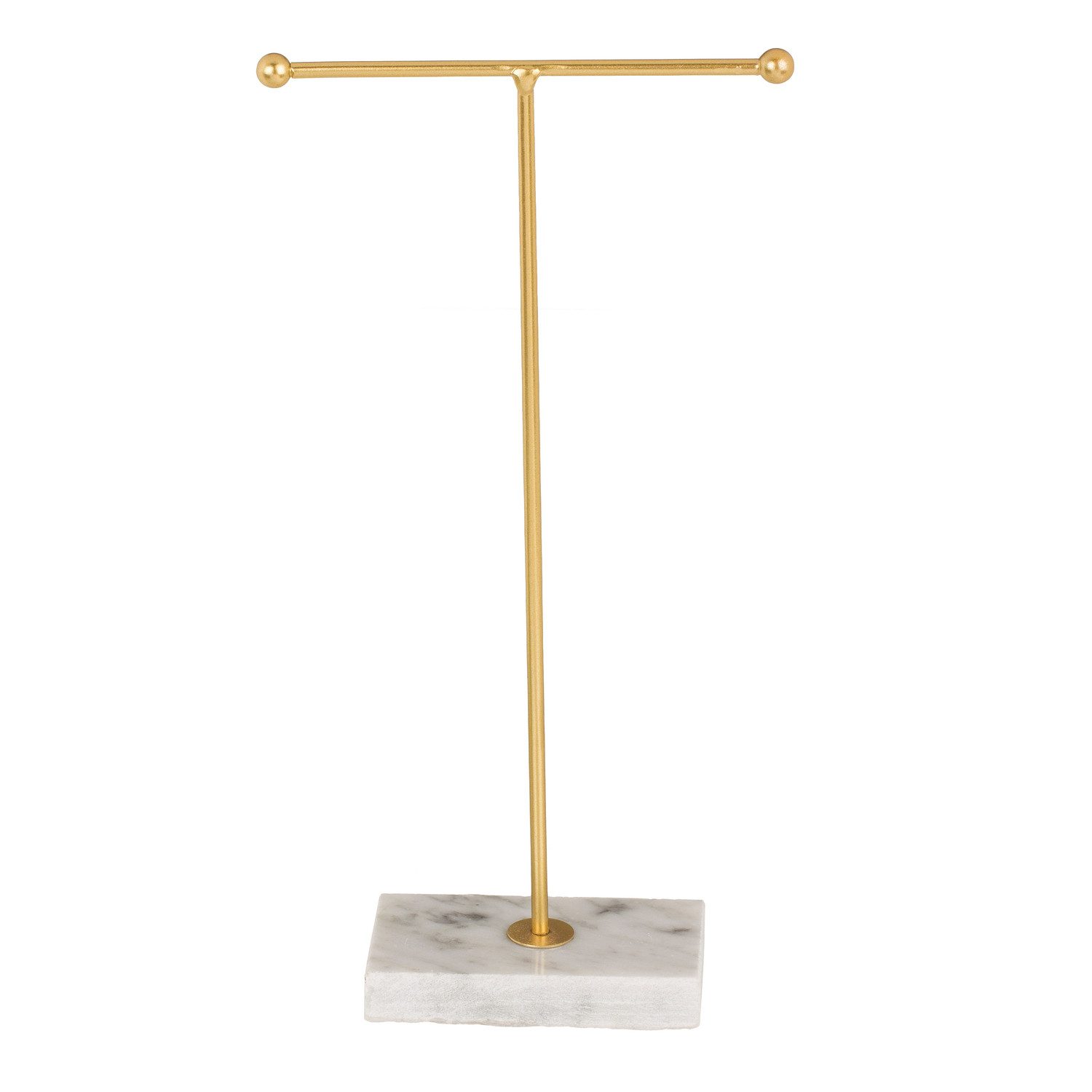 Out of the Blue Ювелирные изделия T-Form Schmuckhalter in gold mit Marmorsockel