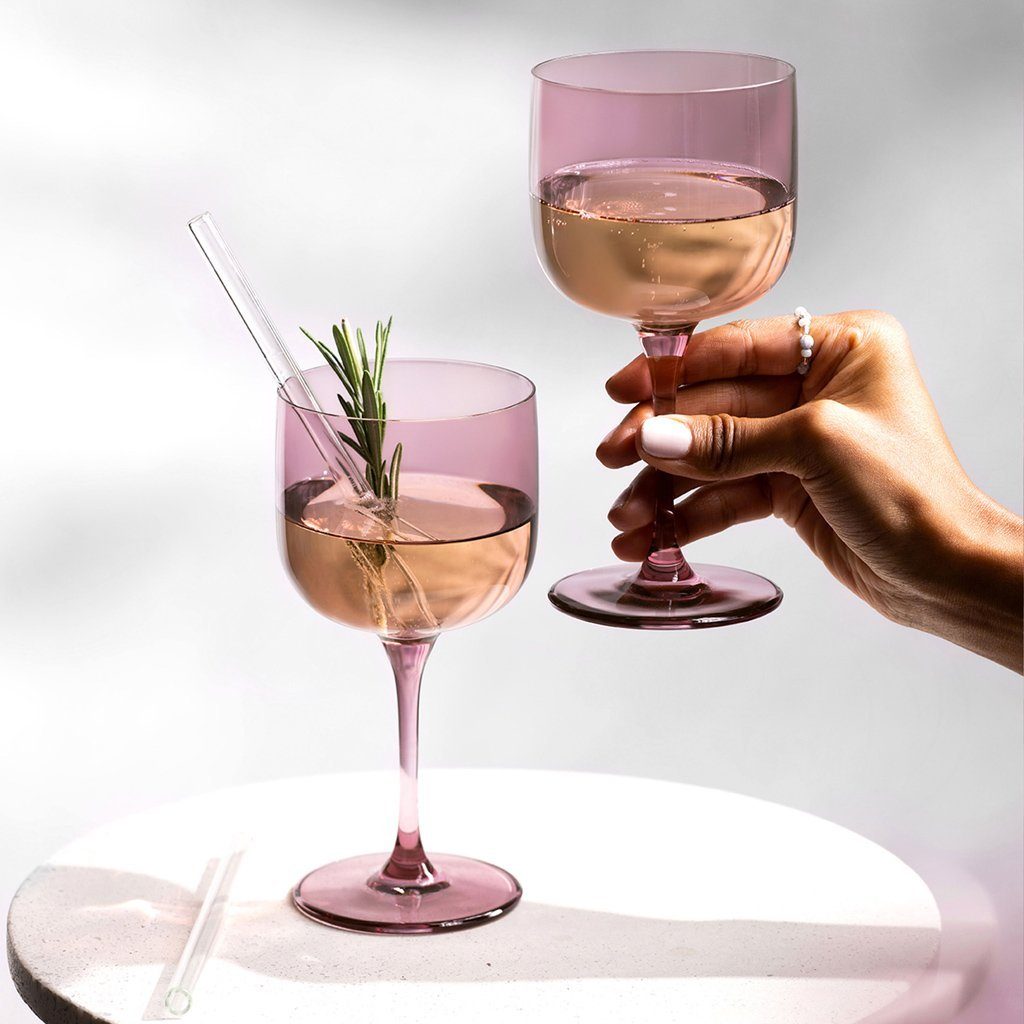like. by Villeroy & Boch Weißweinglas Like Weinkelch, 2-tlg., Glas, Kristallglas, 2 Stck, spülmaschinenfest
