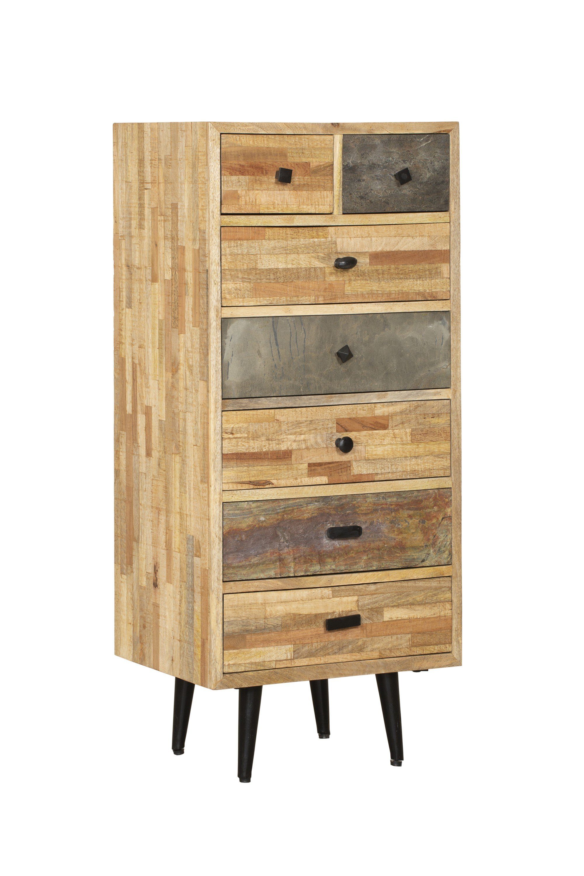INTERIA Home & Living Sideboard, Kommode 110cm YAMUNA Sideboard Schrank Holz Highboard