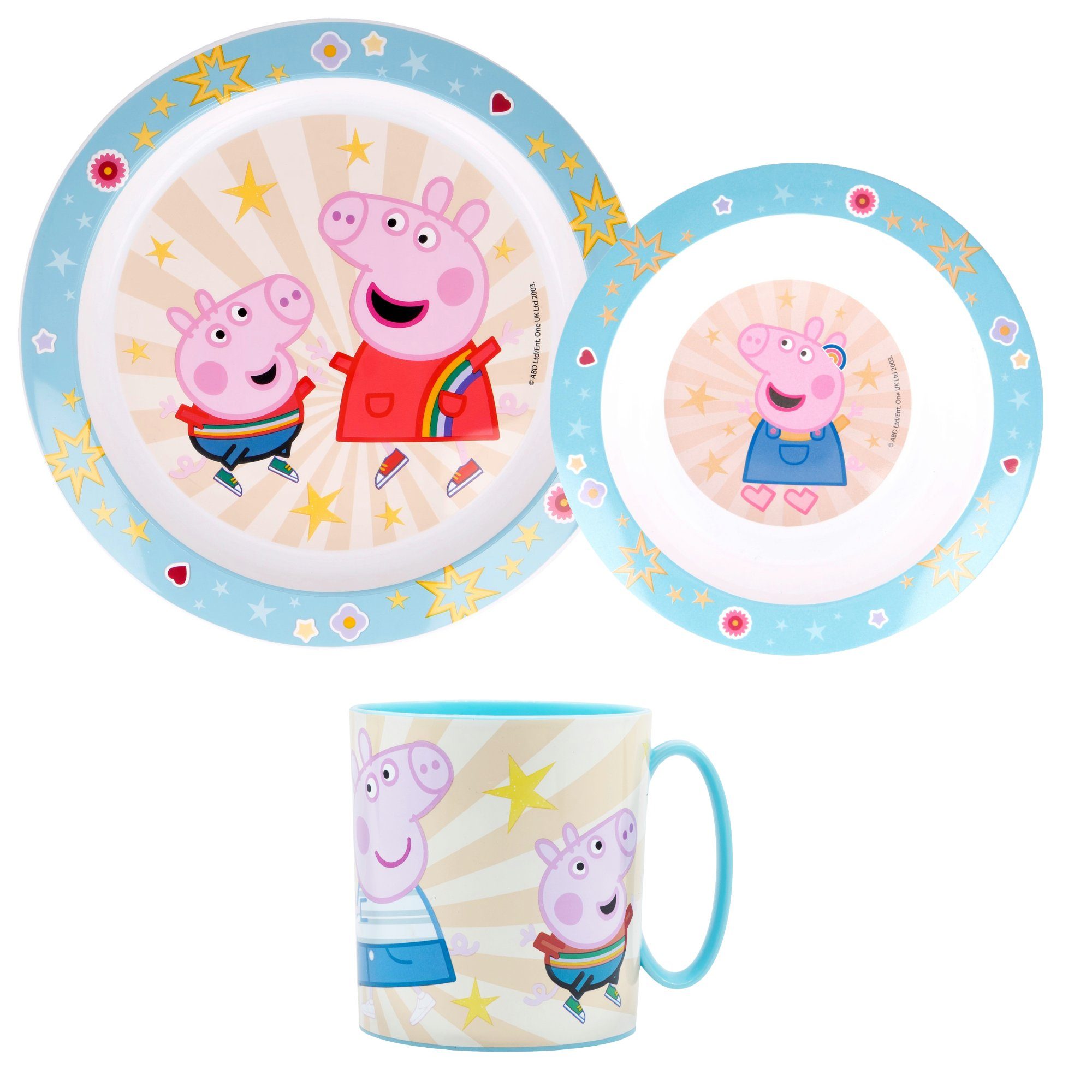 Kindergeschirr-Set Peppa Wutz Kinder Geschirr-Set 3 teilig