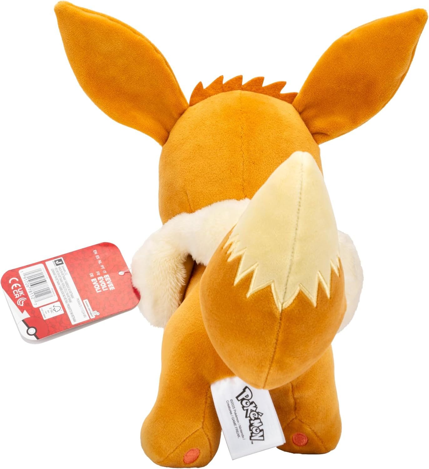 Jazwares Kuscheltier Pokémon Evoli Plüsch 30 cm – offiziell lizenziert Jazwares