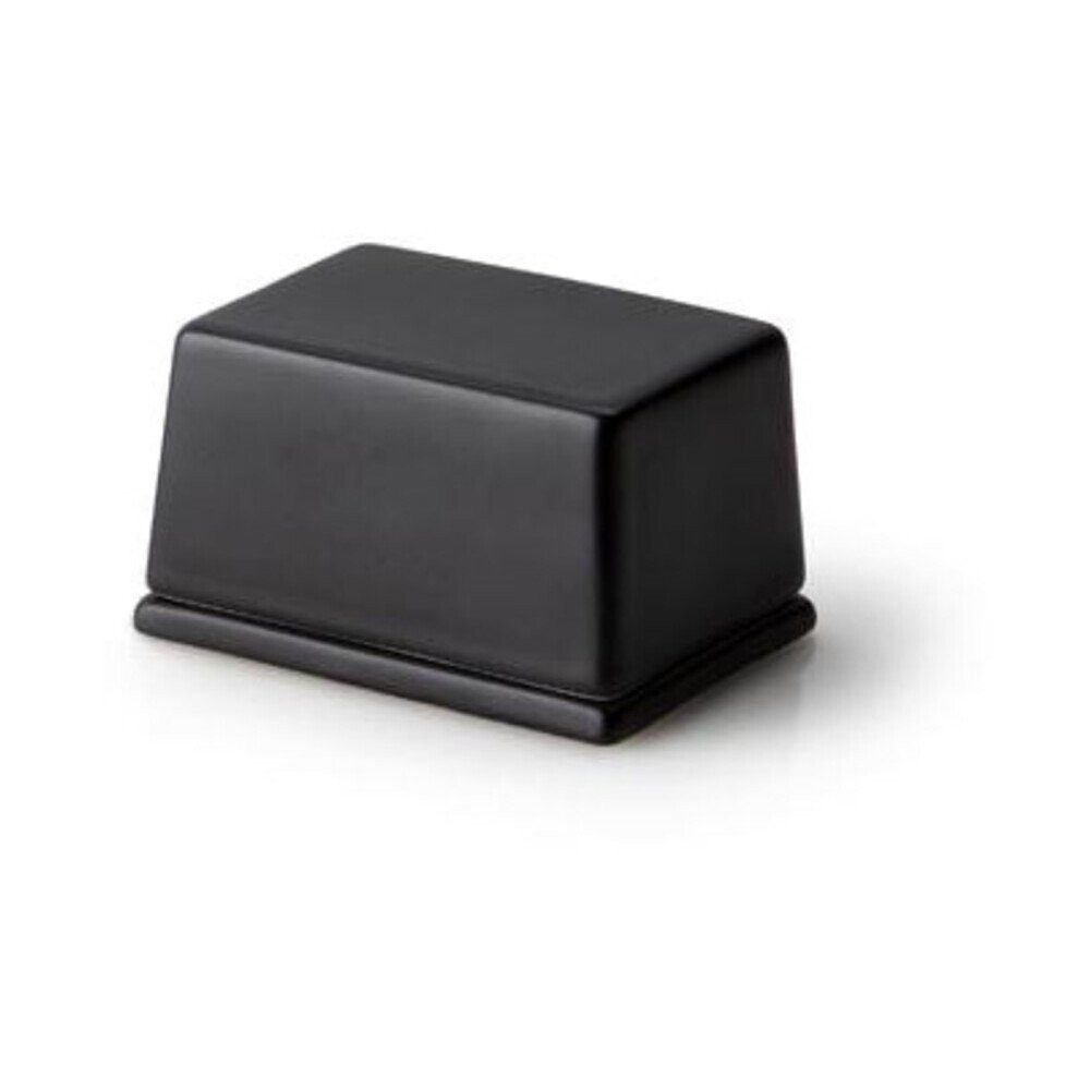 Continenta Butterdose Butterdose 125 g schwarz, Keramik, (1-tlg), Butterdose, 9,50cm, Keramik, schwarz