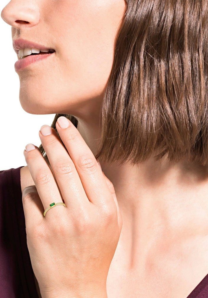 Amor Fingerring Smaragreen, mit Zirkonia (synth)